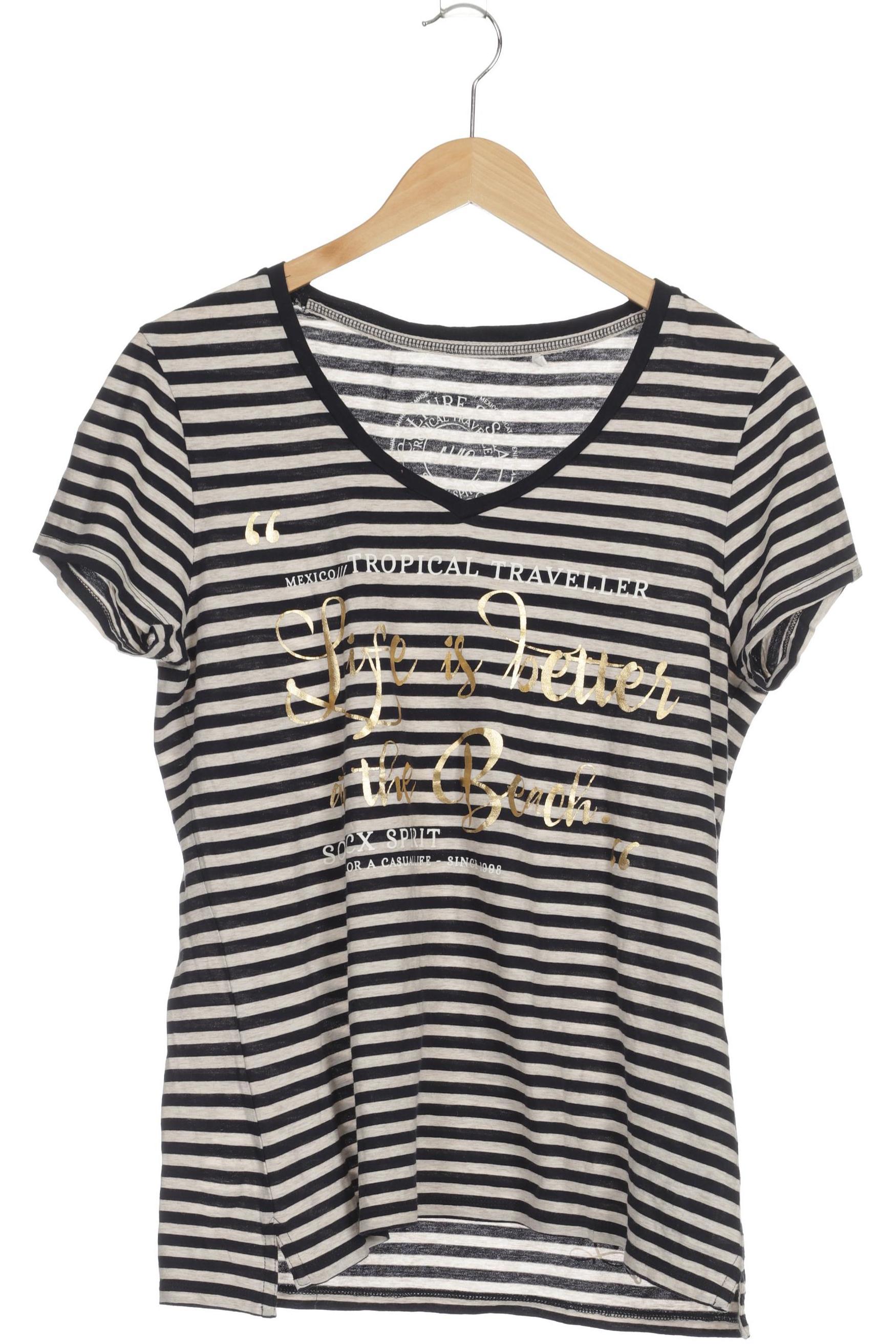 

Soccx Damen T-Shirt, blau, Gr.