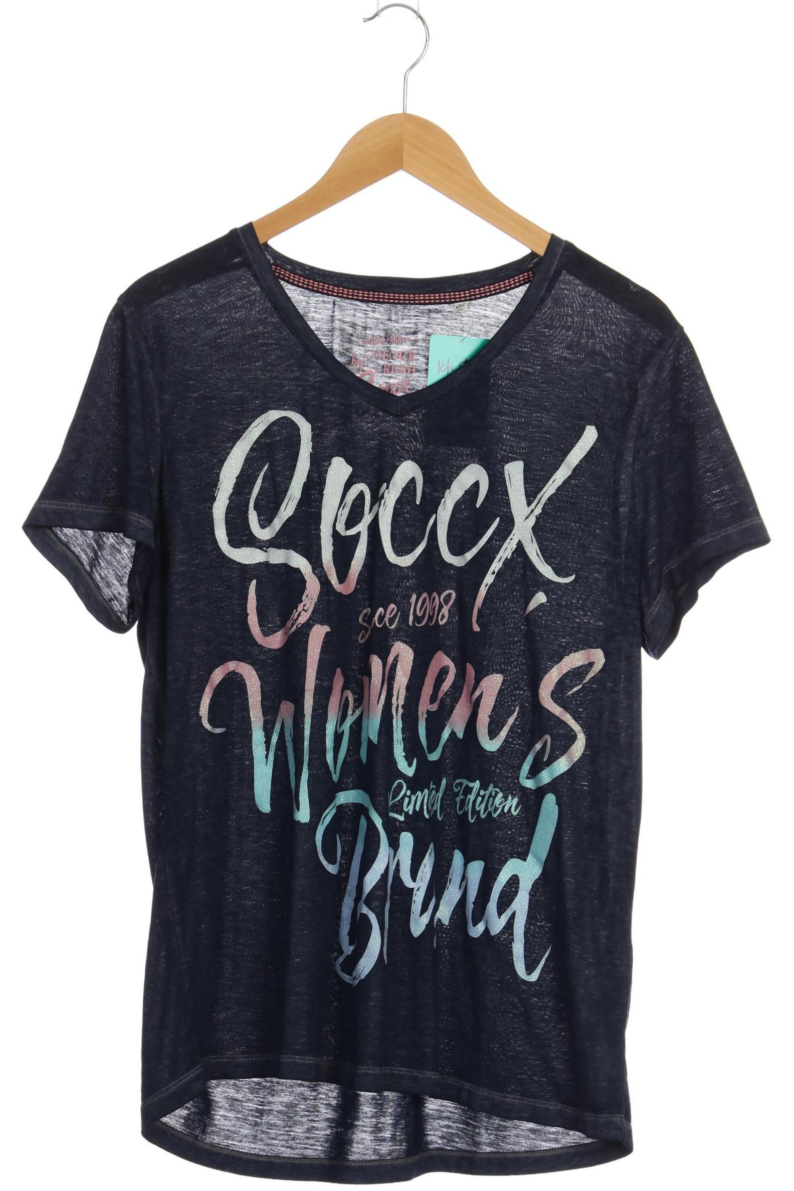 

Soccx Damen T-Shirt, blau, Gr.