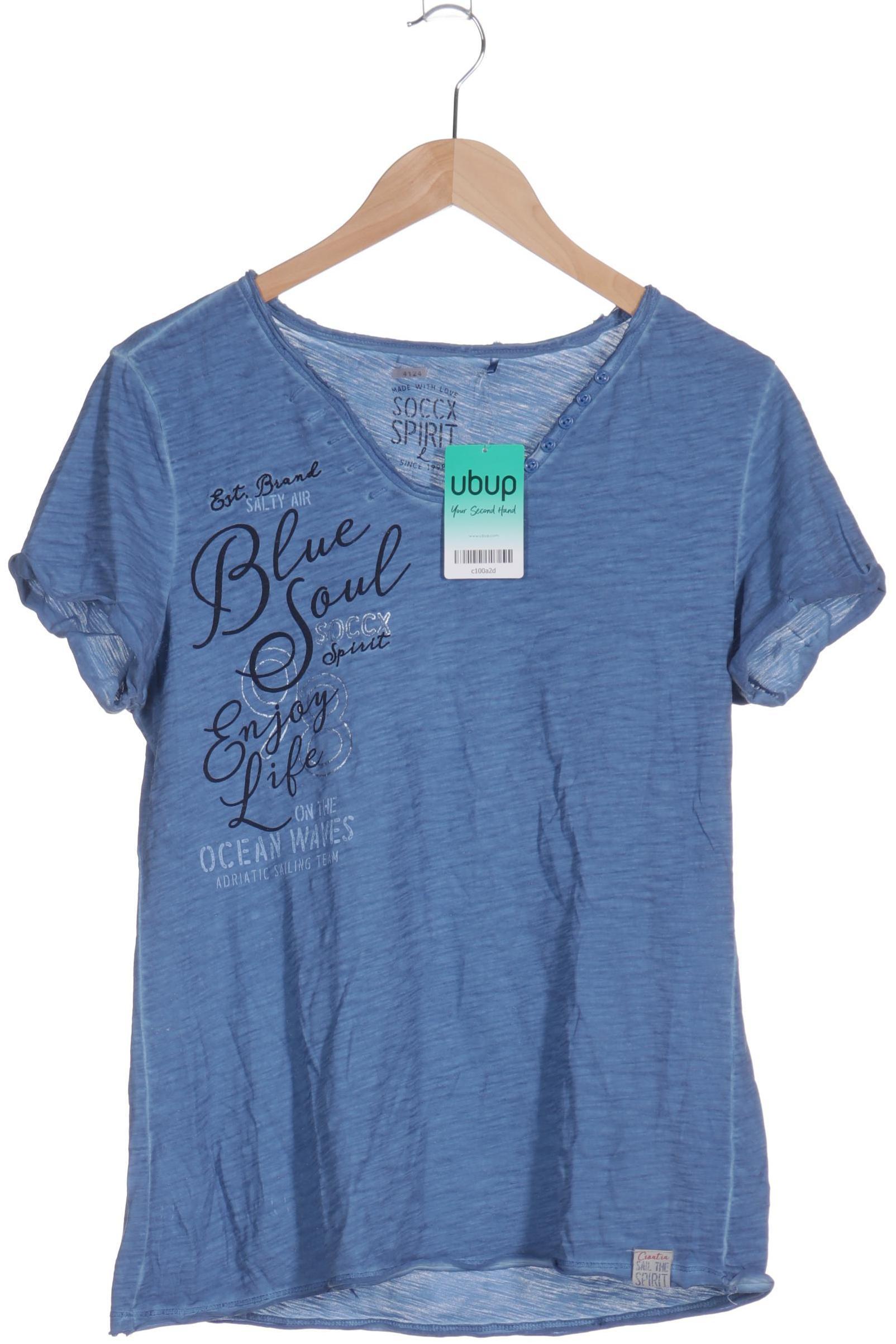 

Soccx Damen T-Shirt, blau, Gr.