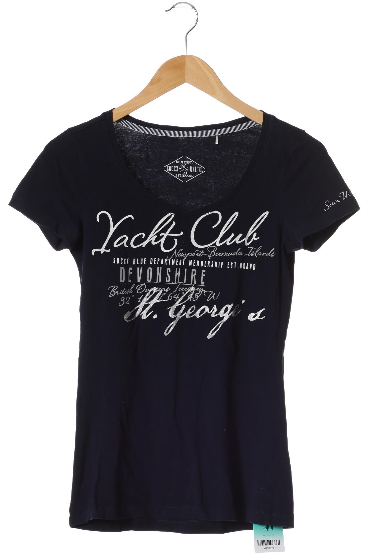 

Soccx Damen T-Shirt, blau, Gr.