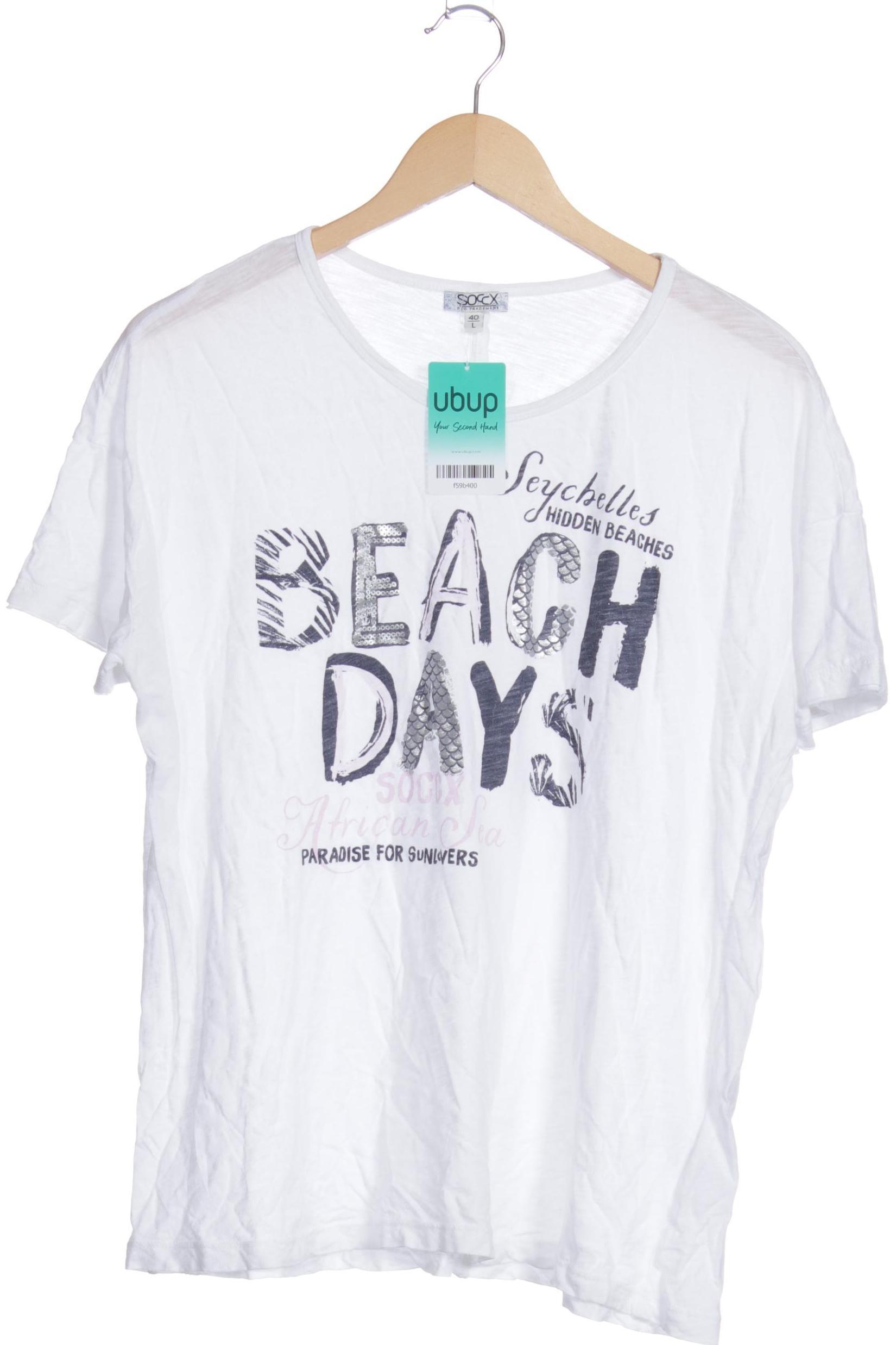 

Soccx Damen T-Shirt, weiß, Gr. 40