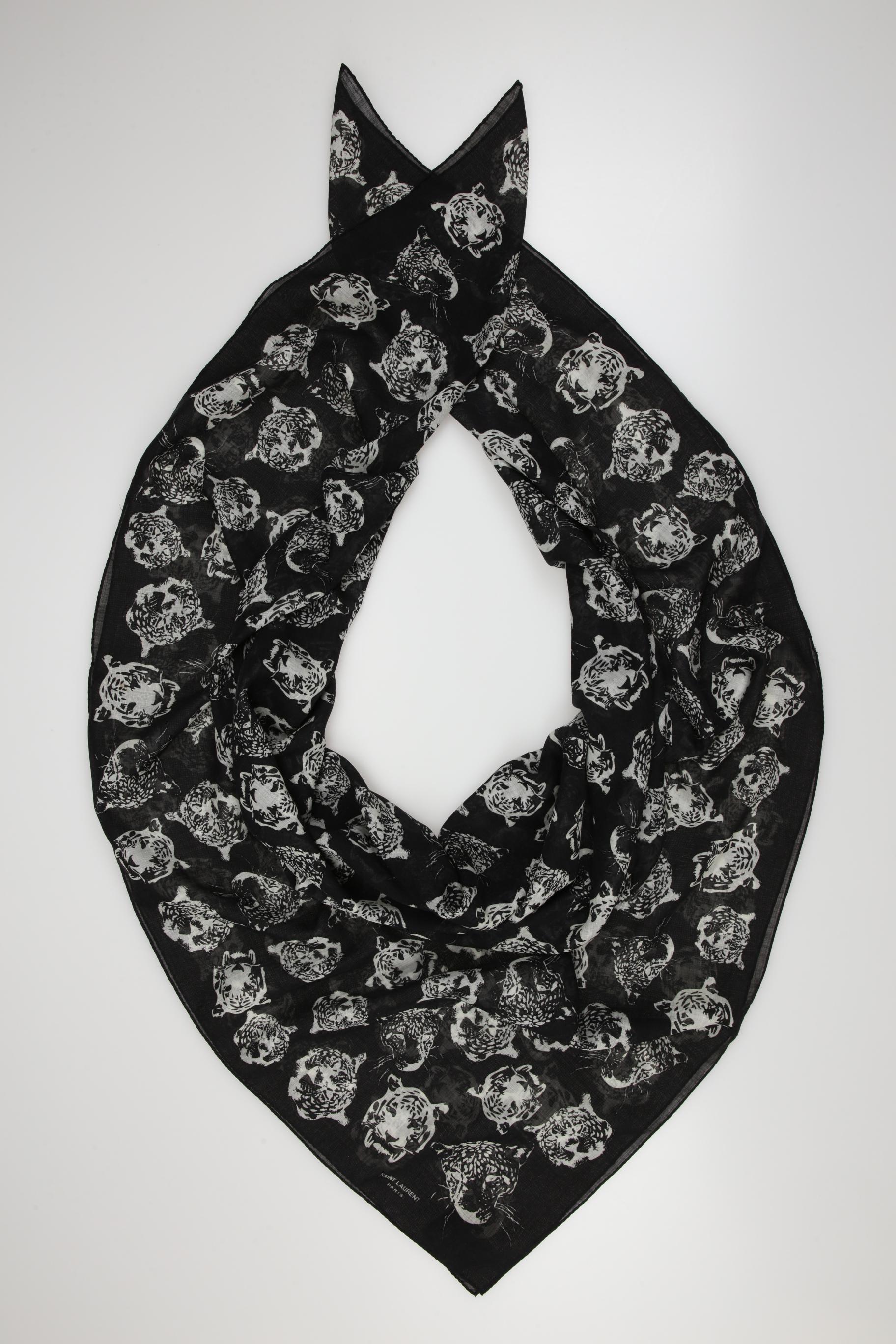 

Saint Laurent Paris Damen Schal, schwarz, Gr.