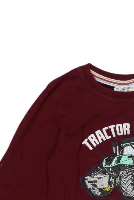 Thumbnail - Salt and Pepper Jungen Langarmshirt, rot, Gr. 92