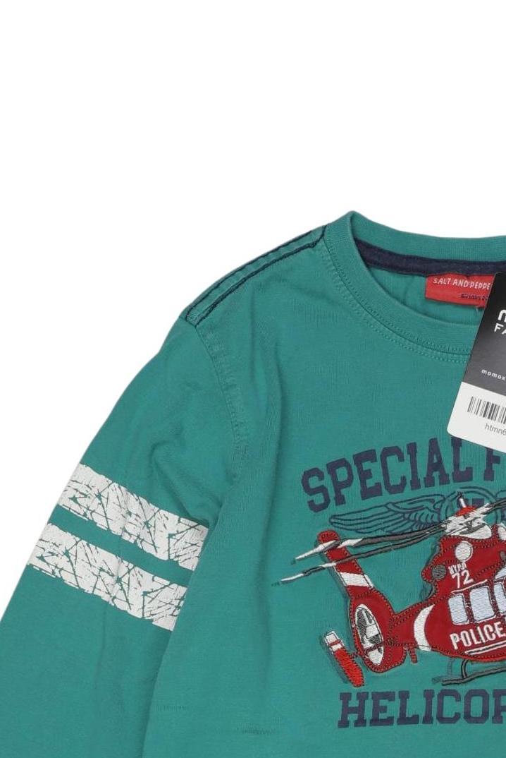 Thumbnail - Salt and Pepper Jungen Langarmshirt, grün, Gr. 128
