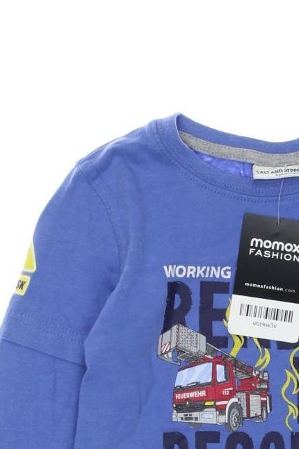 Thumbnail - Salt and Pepper Jungen Langarmshirt, blau, Gr. 92