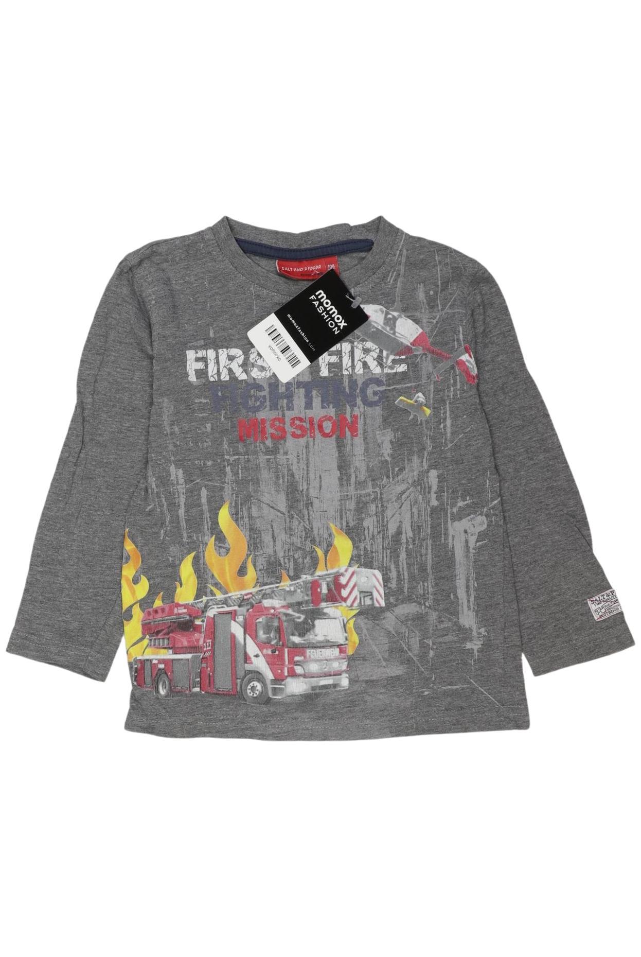 

Salt and Pepper Jungen Langarmshirt, grau, Gr. 104