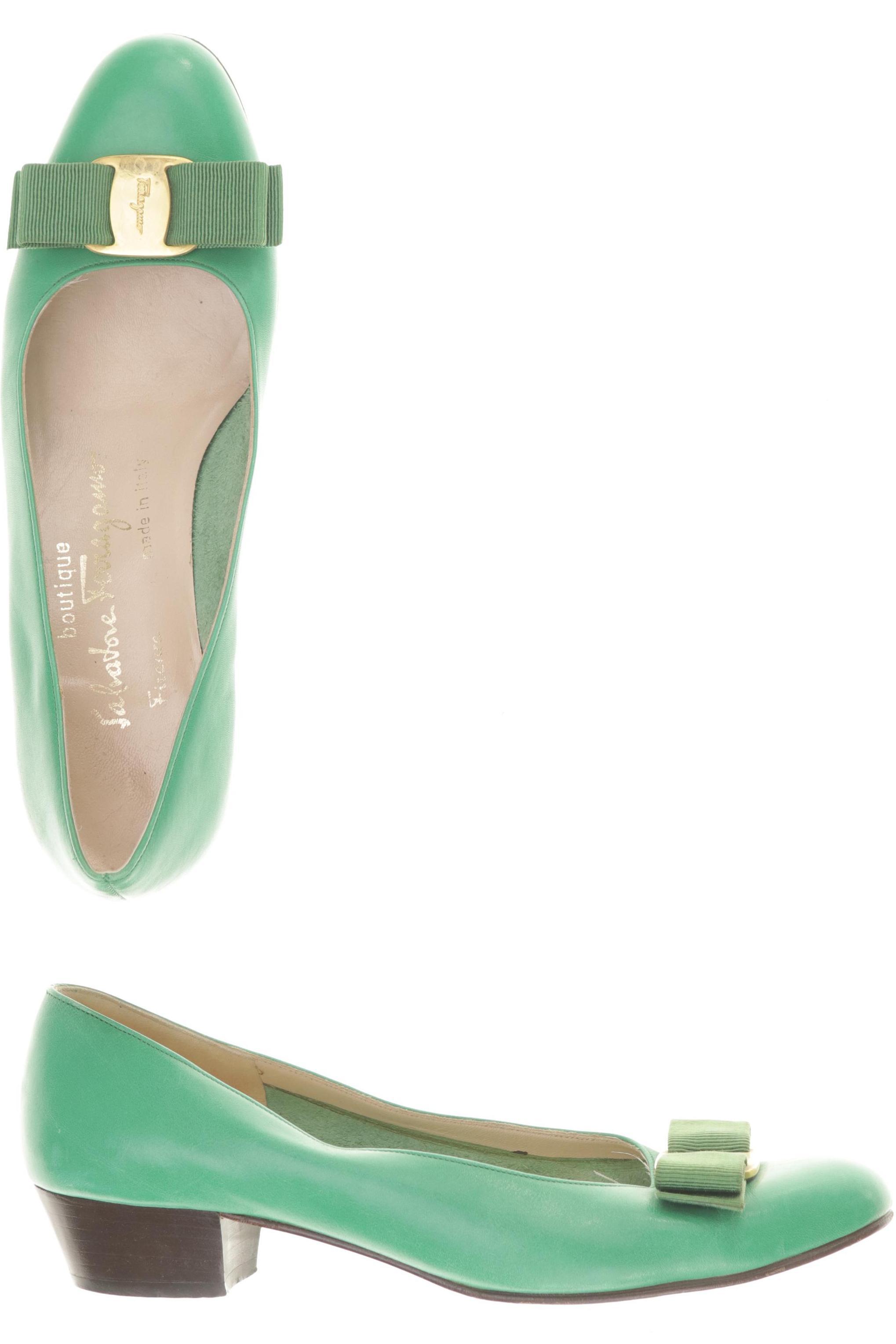 

Salvatore Ferragamo Damen Pumps, grün, Gr. 5.5
