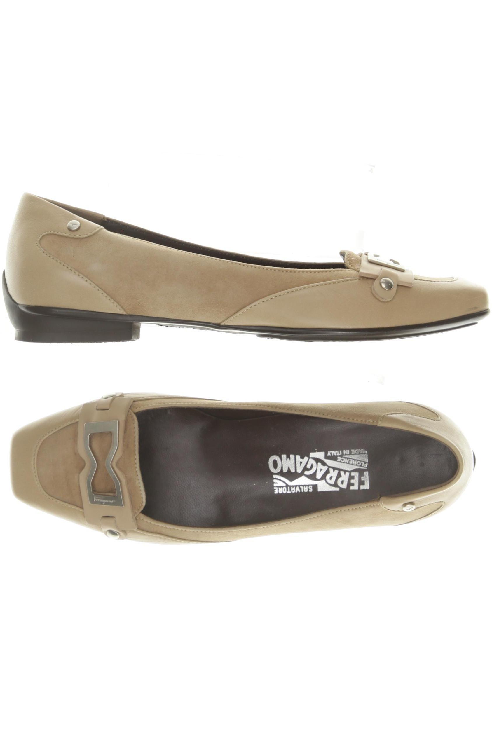 

Salvatore Ferragamo Damen Halbschuh, beige, Gr. 6