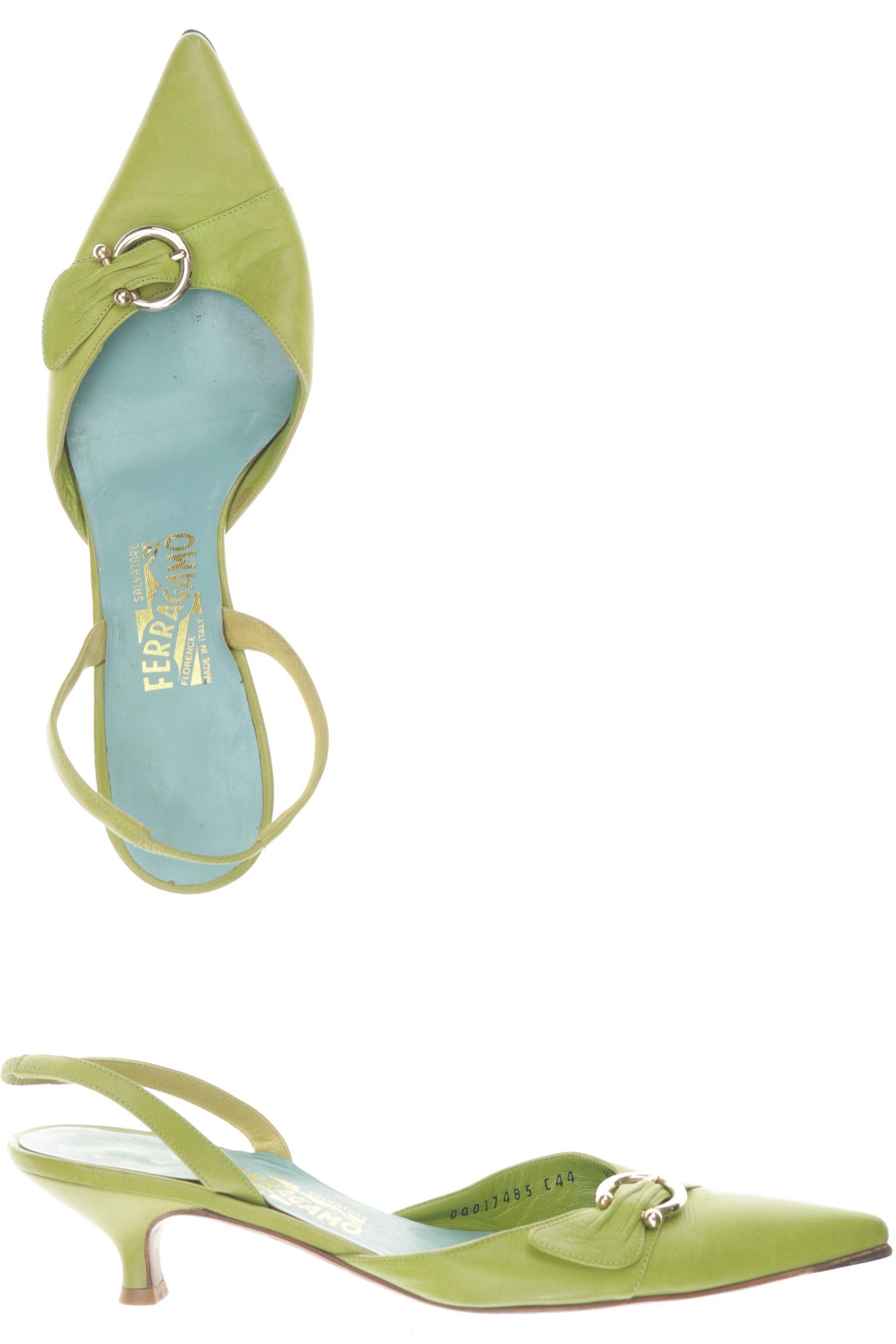 

Salvatore Ferragamo Damen Sandale, grün, Gr. 8.5