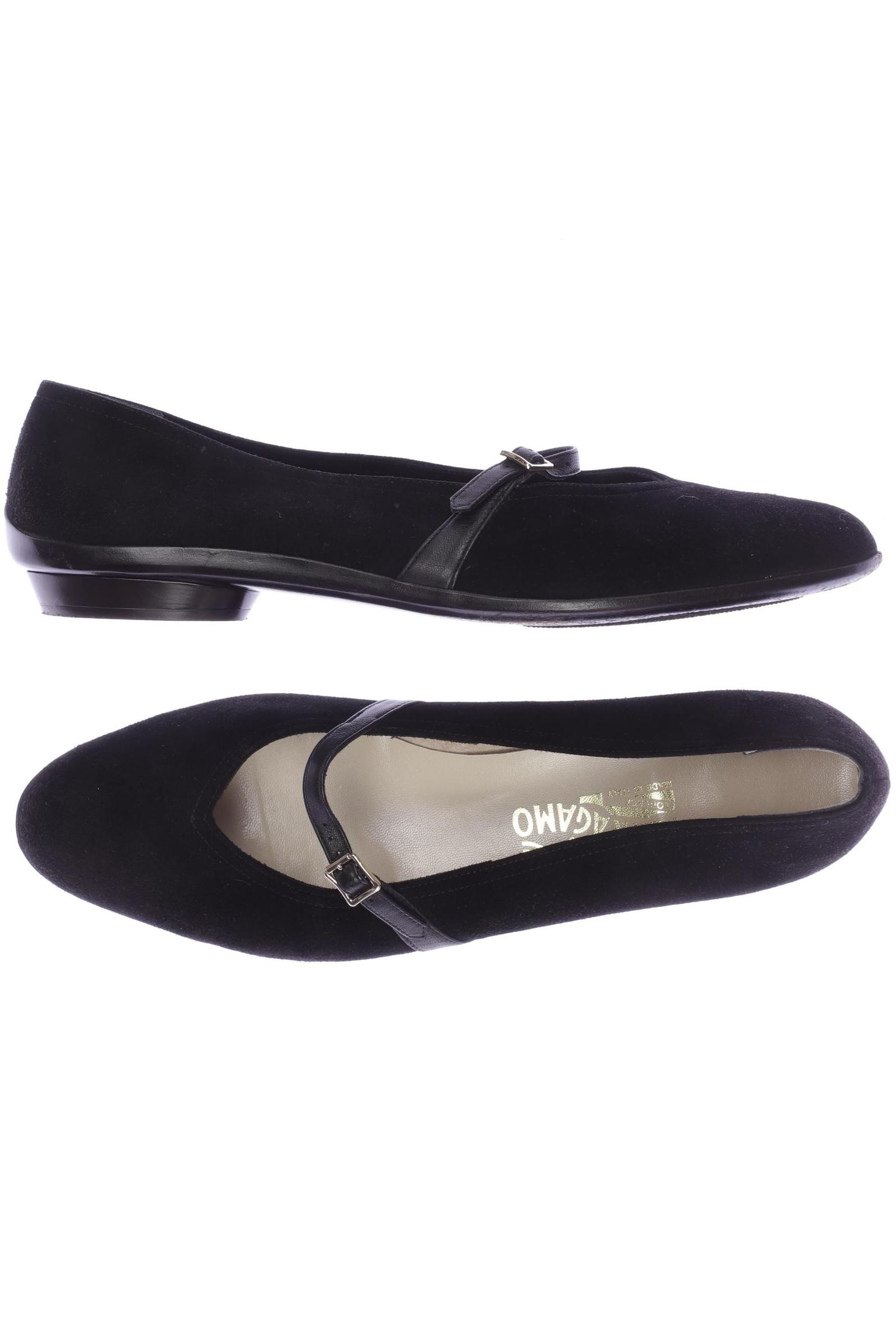 

Salvatore Ferragamo Damen Ballerinas, schwarz, Gr. 9.5