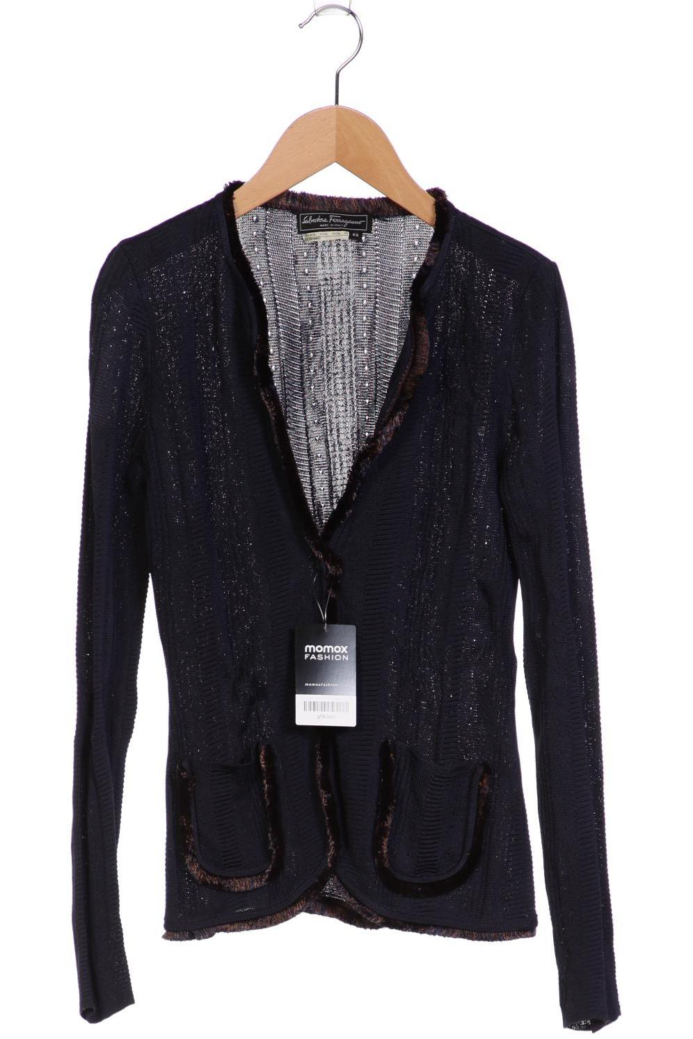 

Salvatore Ferragamo Damen Strickjacke, marineblau, Gr. 34
