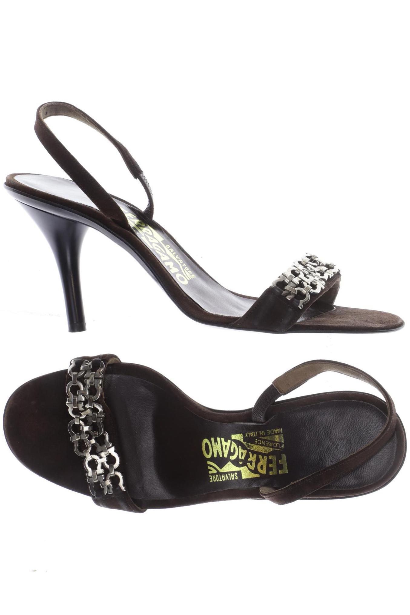 

Salvatore Ferragamo Damen Sandale, braun, Gr. 5.5
