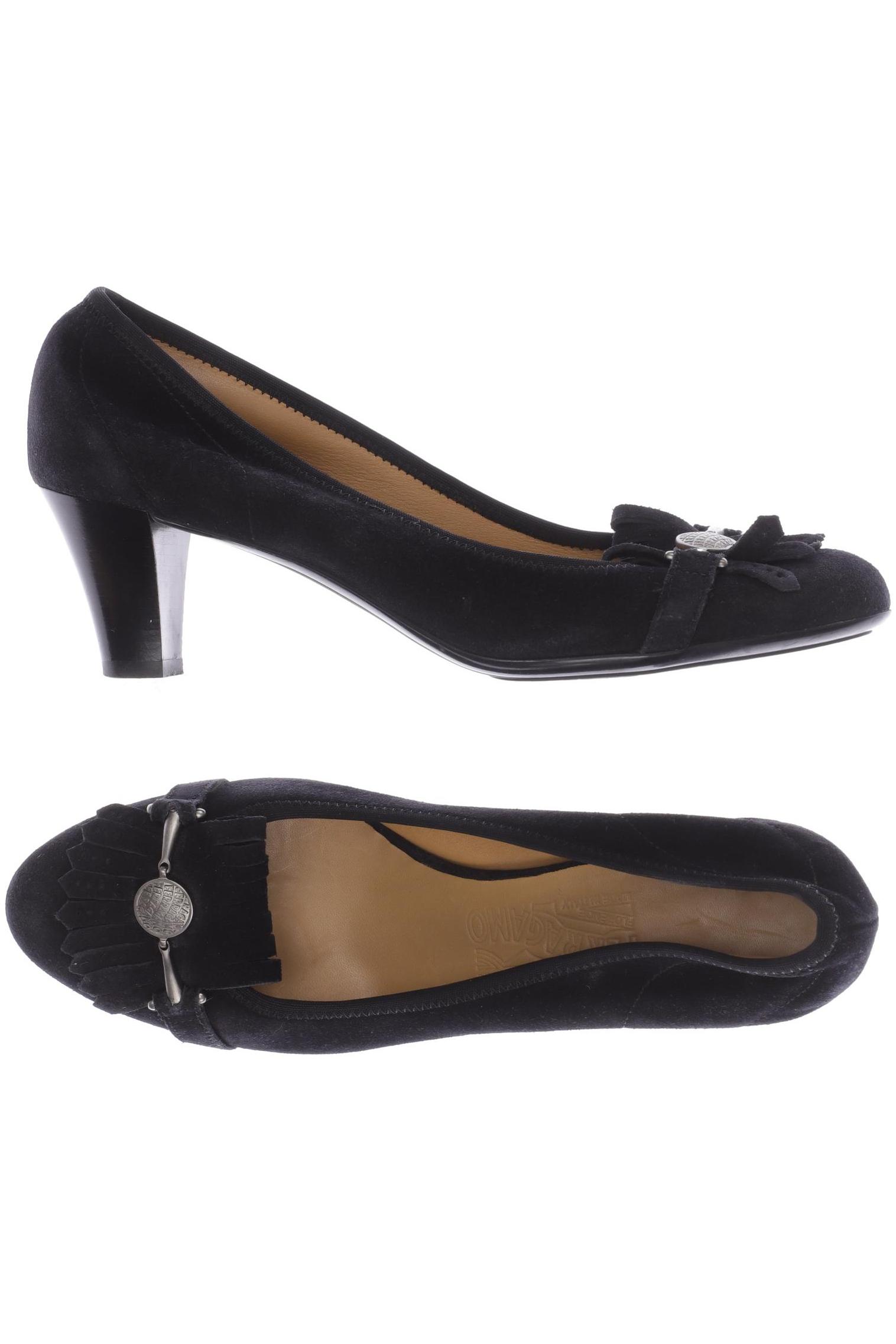 

Salvatore Ferragamo Damen Pumps, schwarz, Gr. 7.5