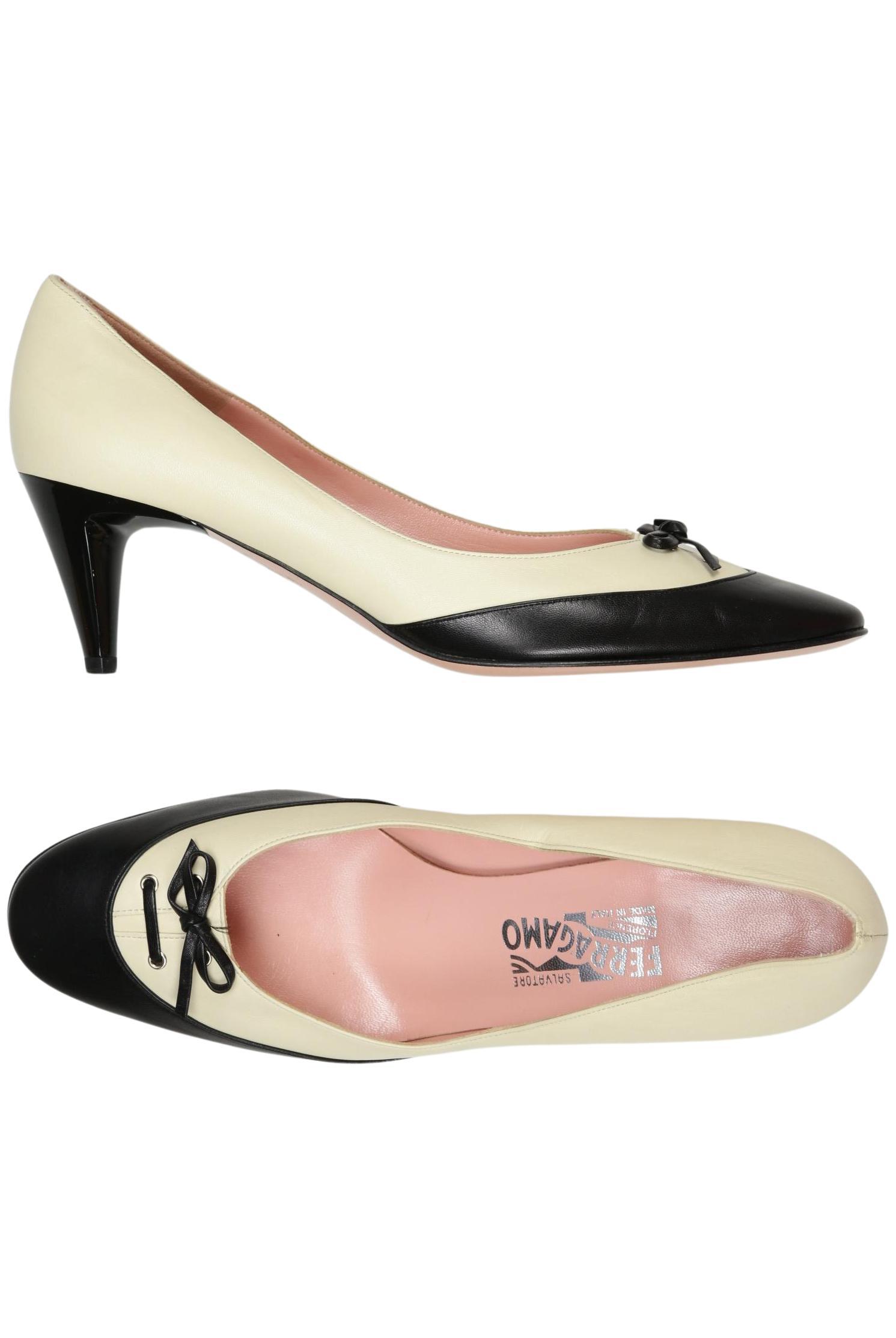 

Salvatore Ferragamo Damen Pumps, cremeweiß, Gr. 9.5