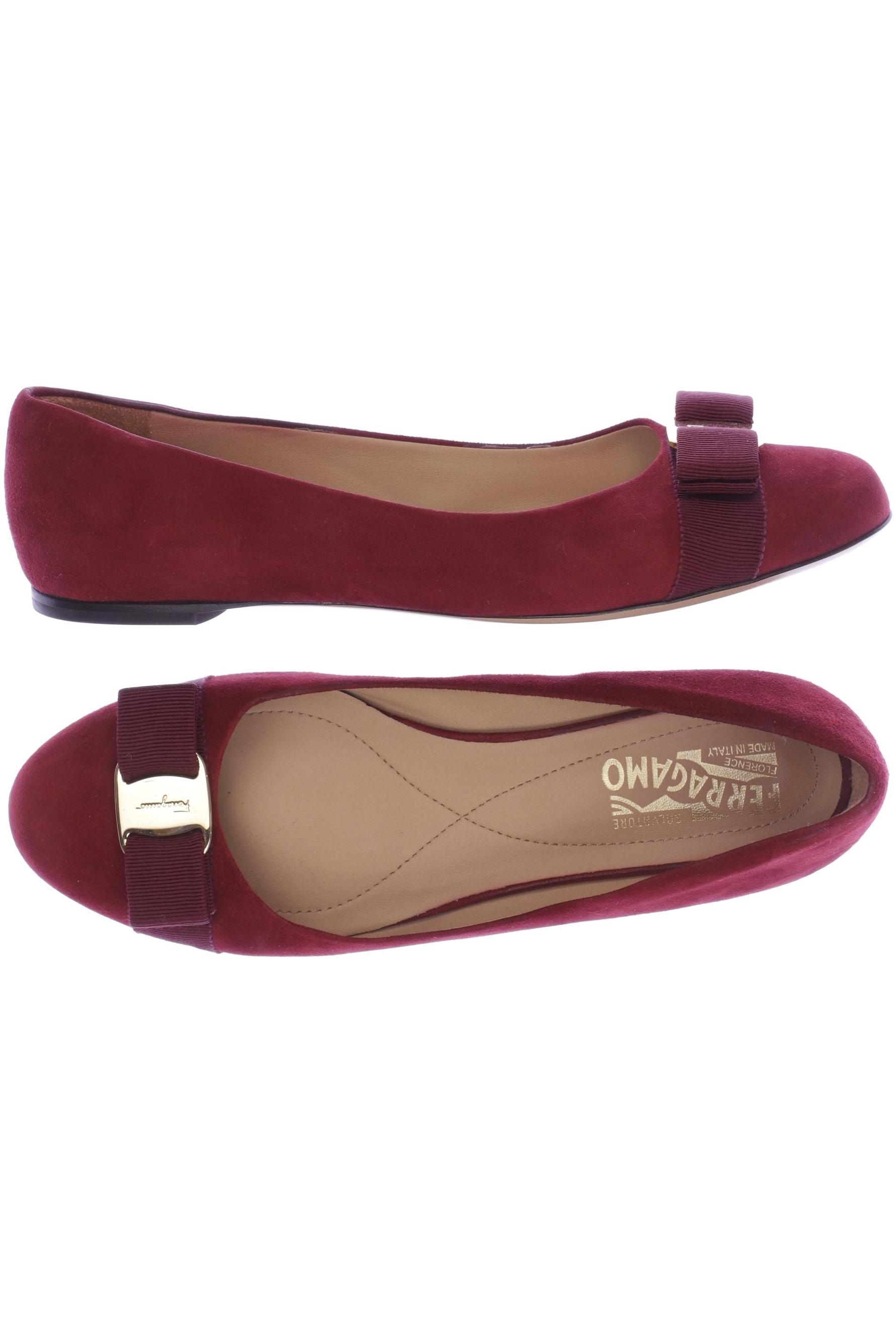 

Salvatore Ferragamo Damen Ballerinas, bordeaux, Gr. 8.5