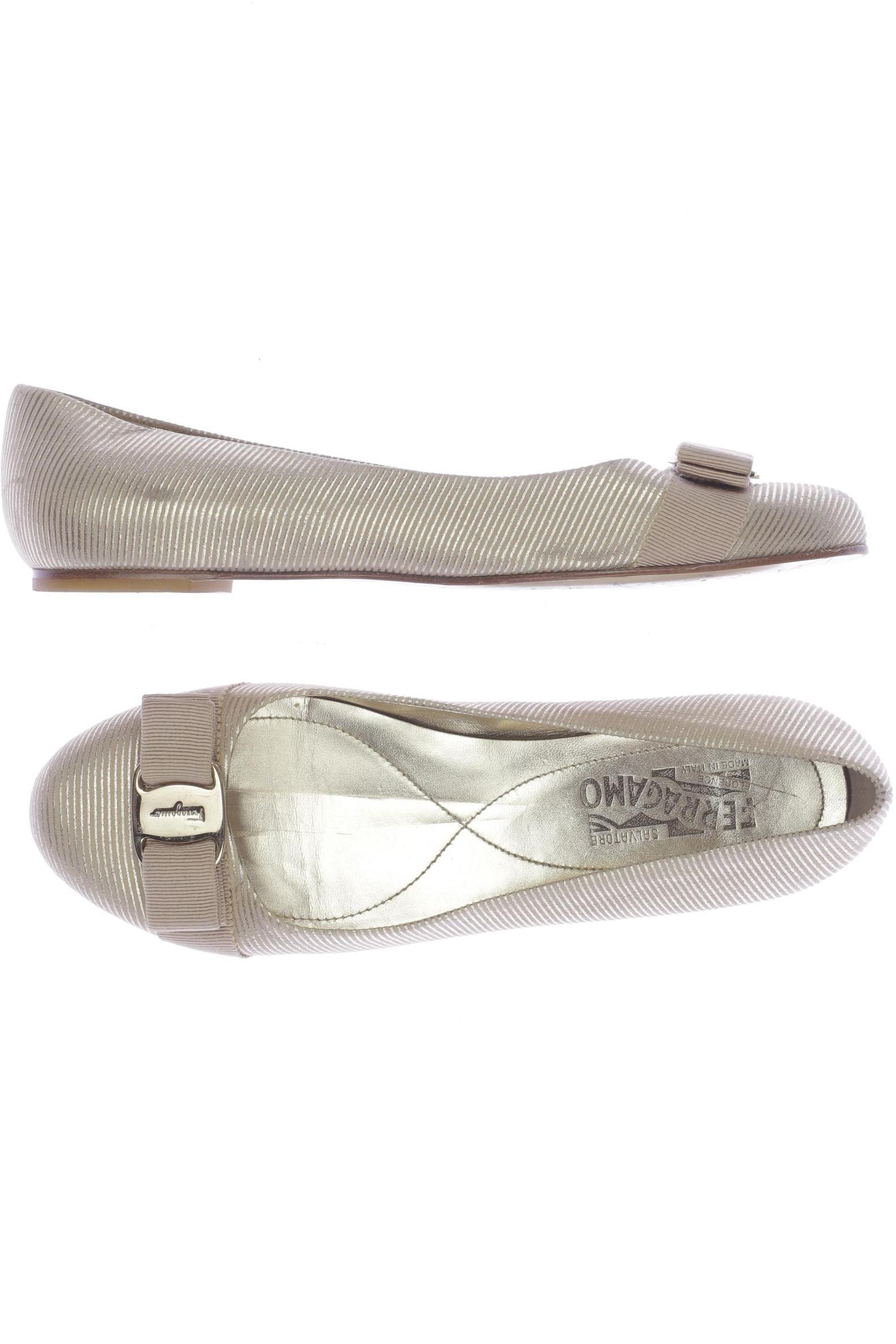 

Salvatore Ferragamo Damen Ballerinas, beige, Gr. 7.5