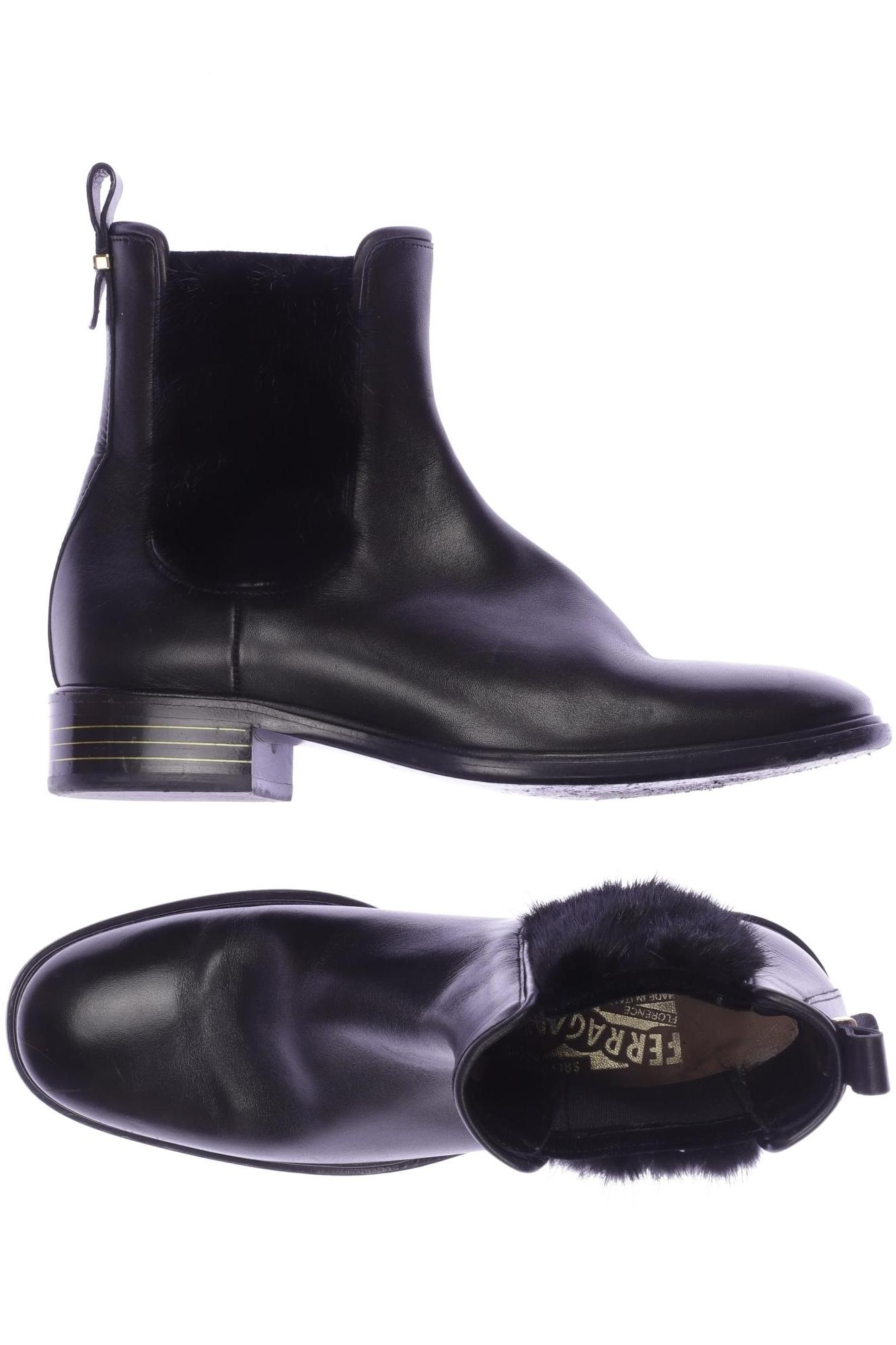 

Salvatore Ferragamo Damen Stiefelette, schwarz, Gr. 5.5