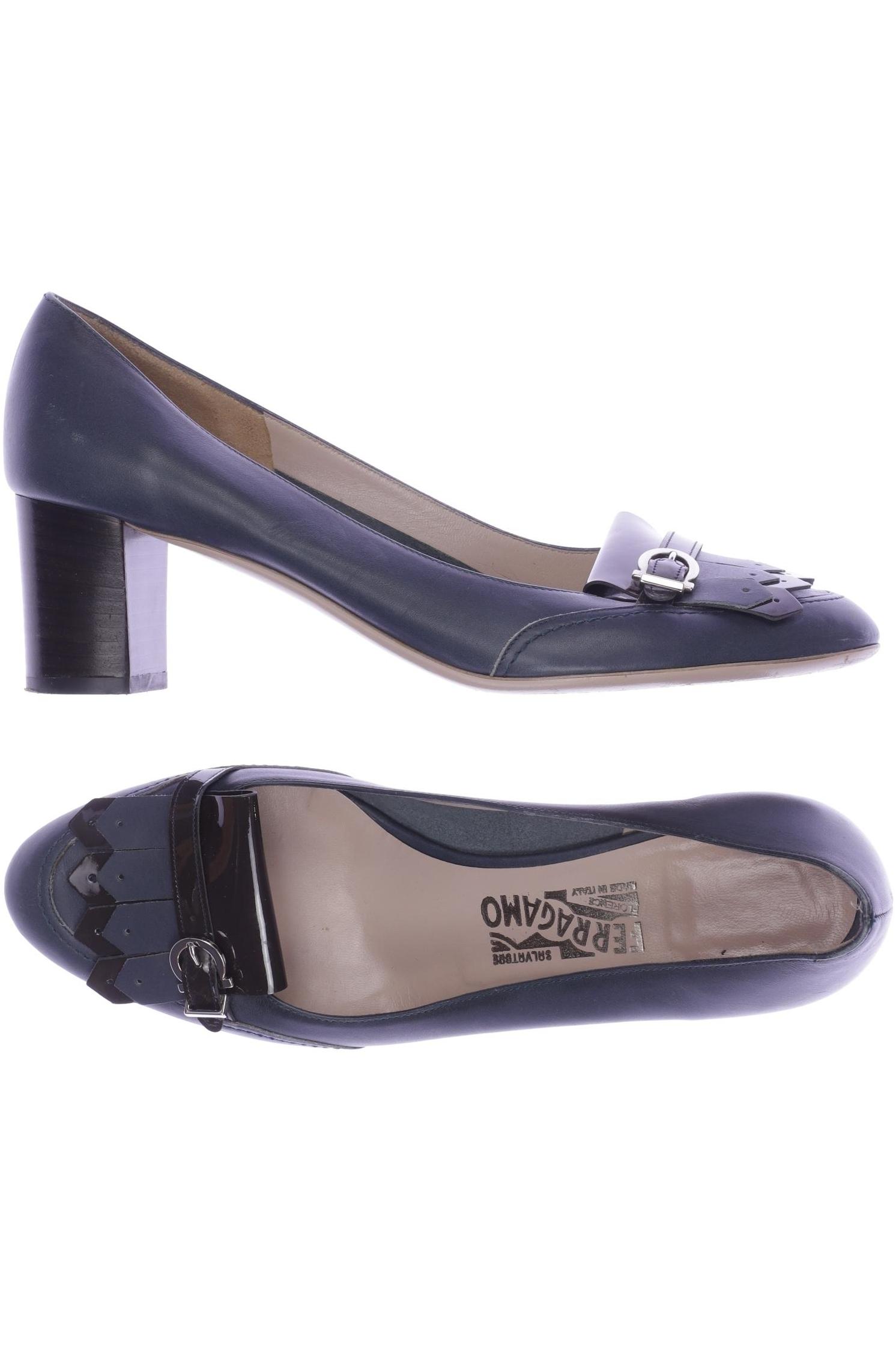 

Salvatore Ferragamo Damen Pumps, blau, Gr. 9.5