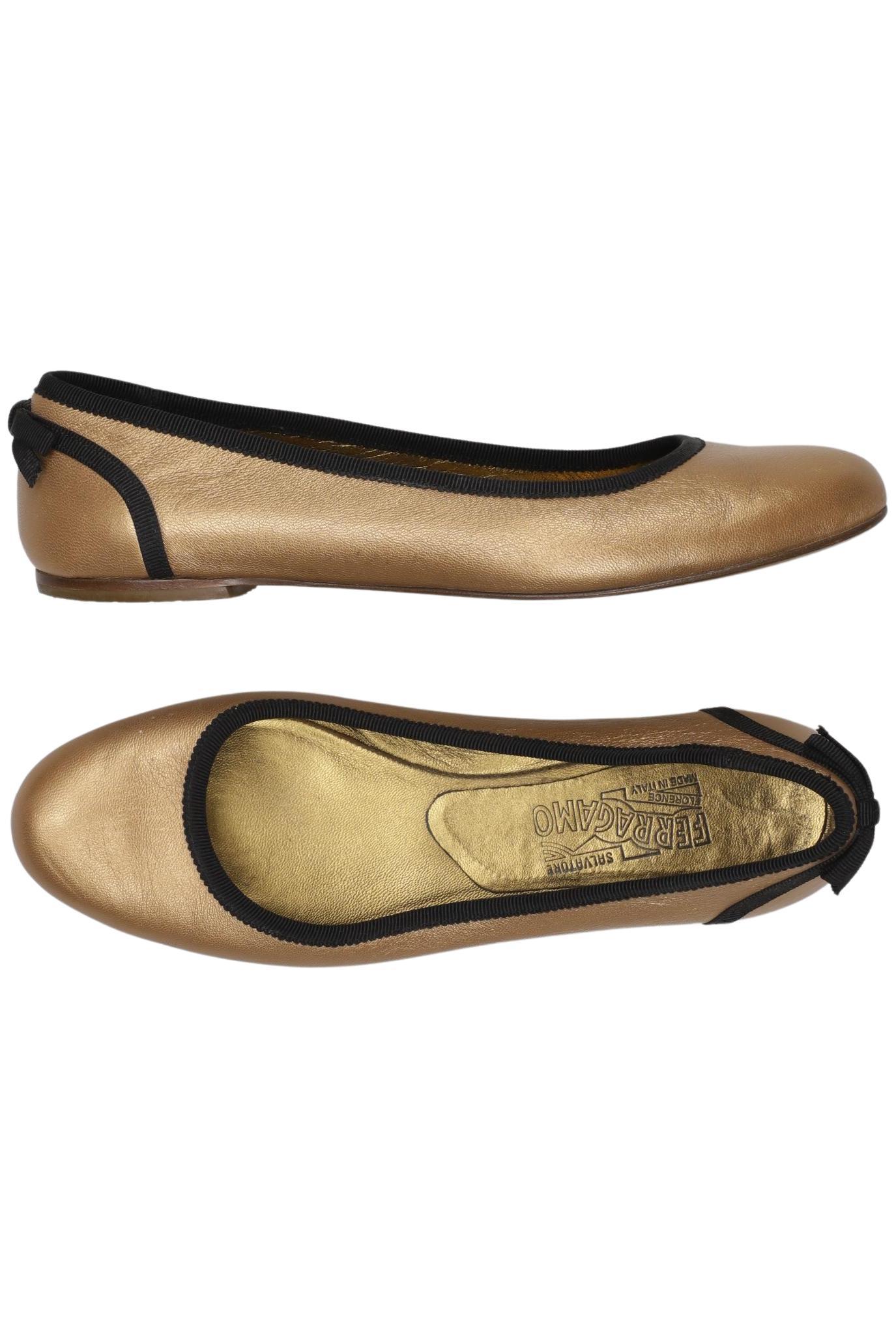 

Salvatore Ferragamo Damen Ballerinas, gold, Gr. 8.5
