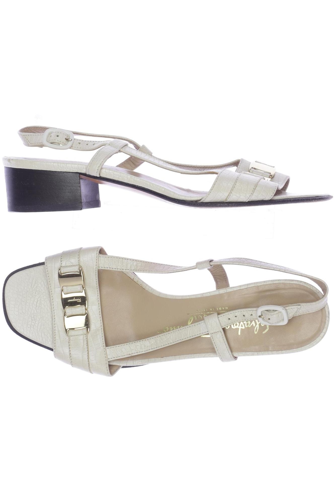 

Salvatore Ferragamo Damen Sandale, cremeweiß, Gr. 36