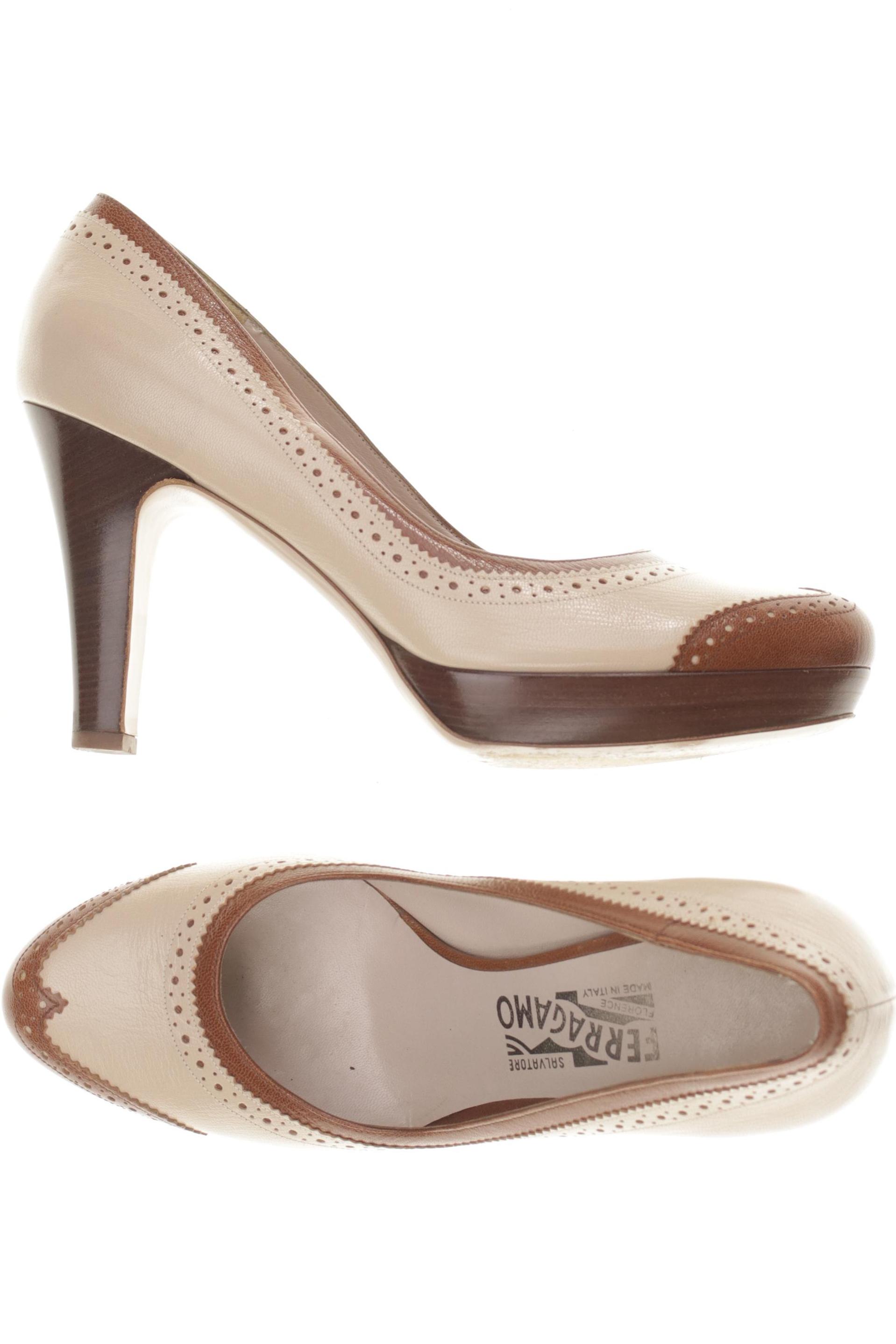 

Salvatore Ferragamo Damen Pumps, beige, Gr. 8.5