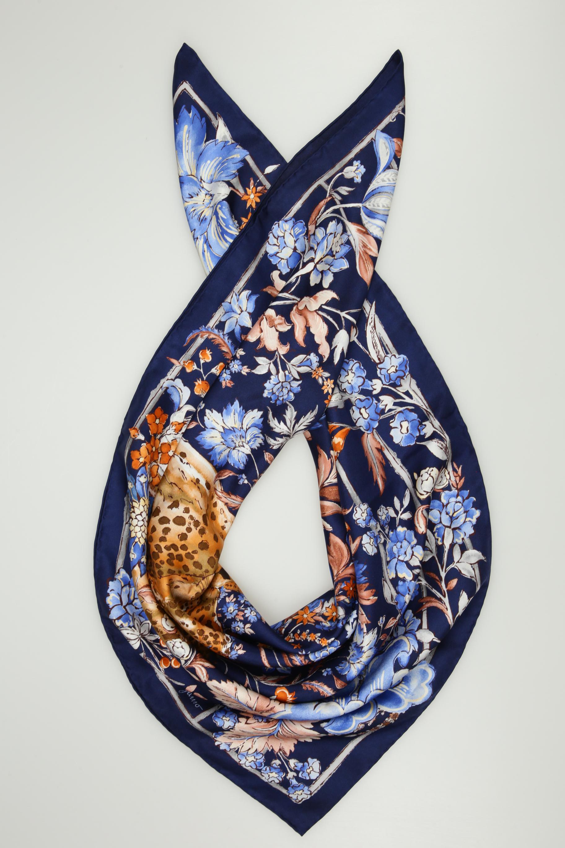 

Salvatore Ferragamo Damen Schal, marineblau, Gr.