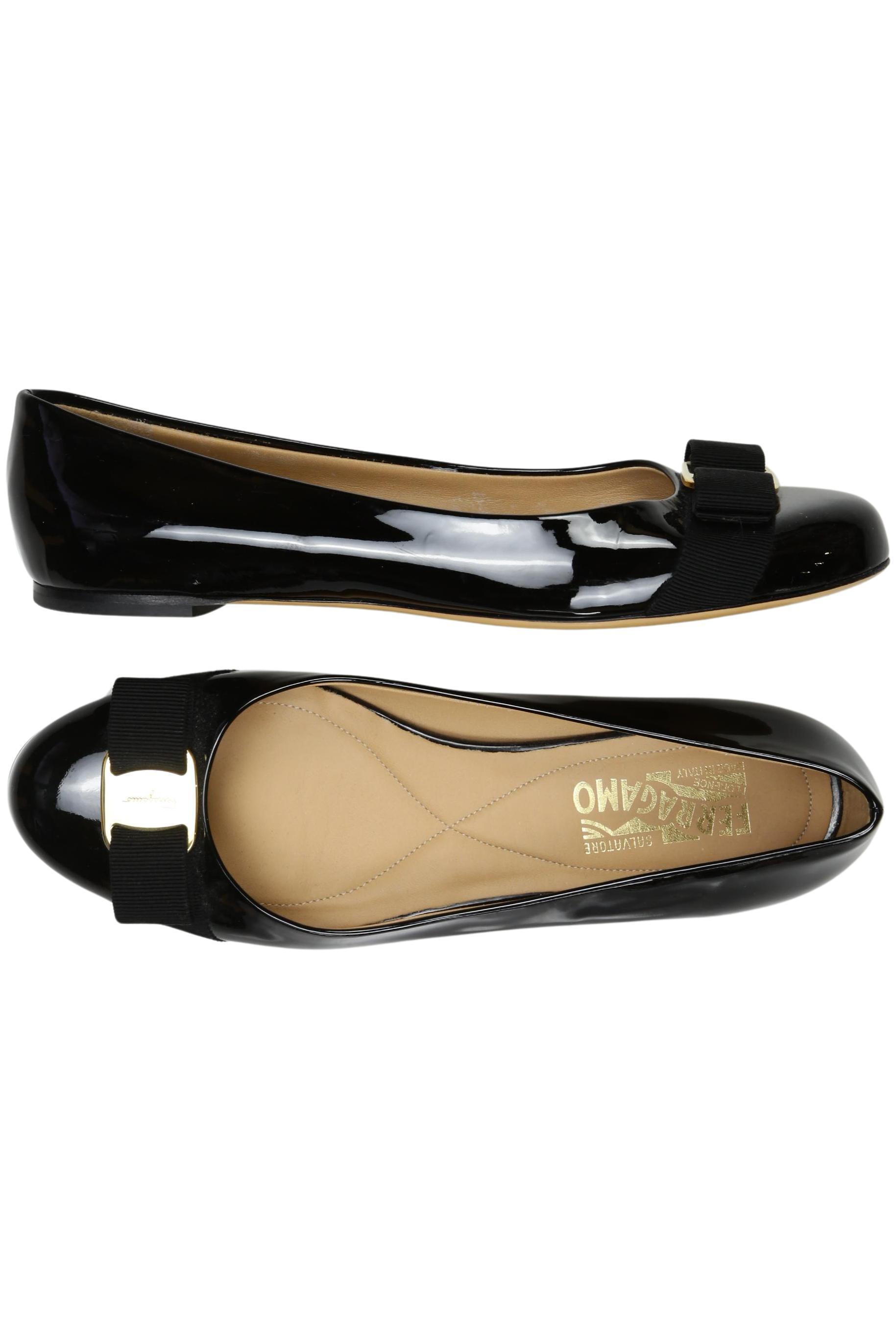 

Salvatore Ferragamo Damen Ballerinas, schwarz, Gr. 7.5