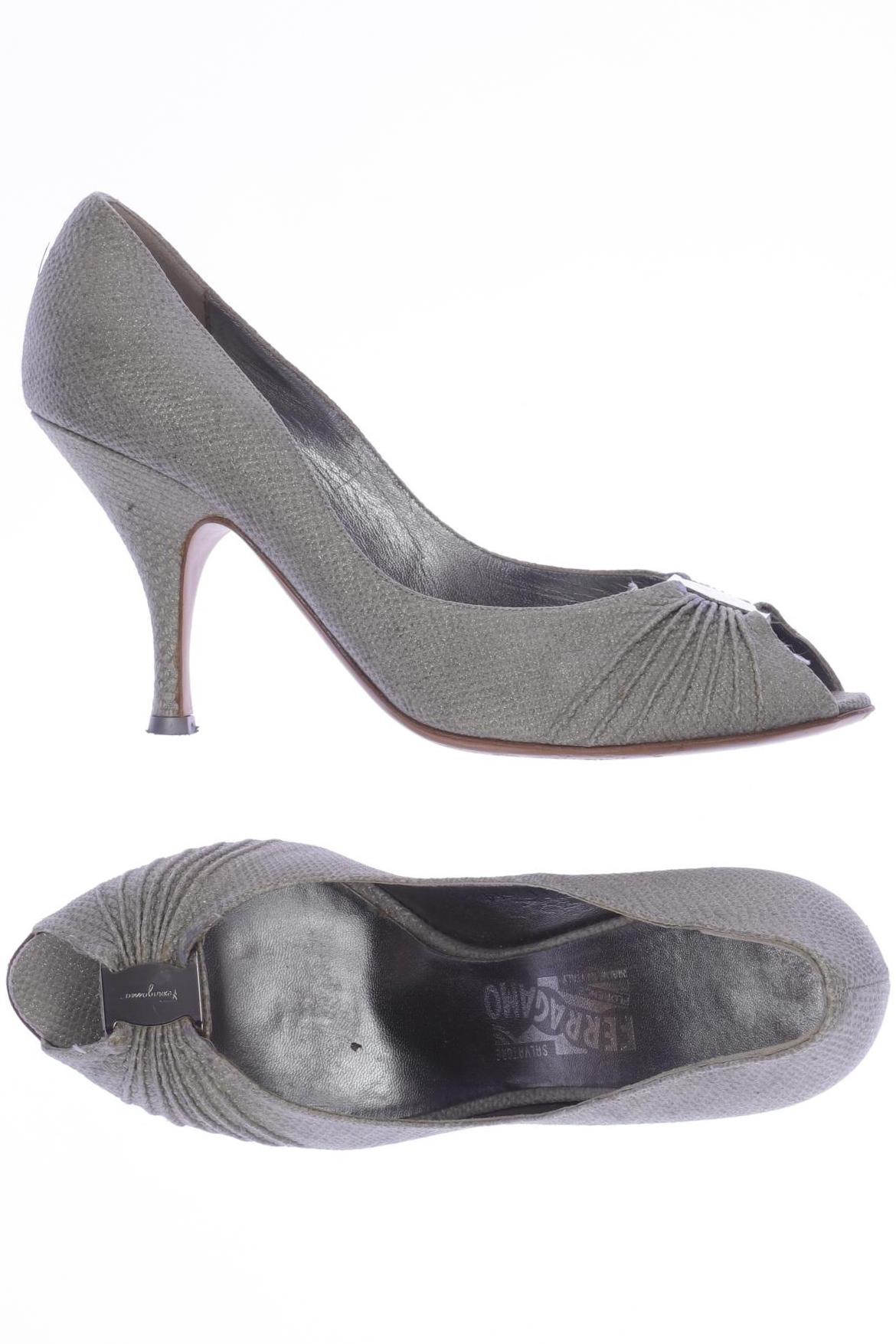 

Salvatore Ferragamo Damen Pumps, hellgrün, Gr. 8.5