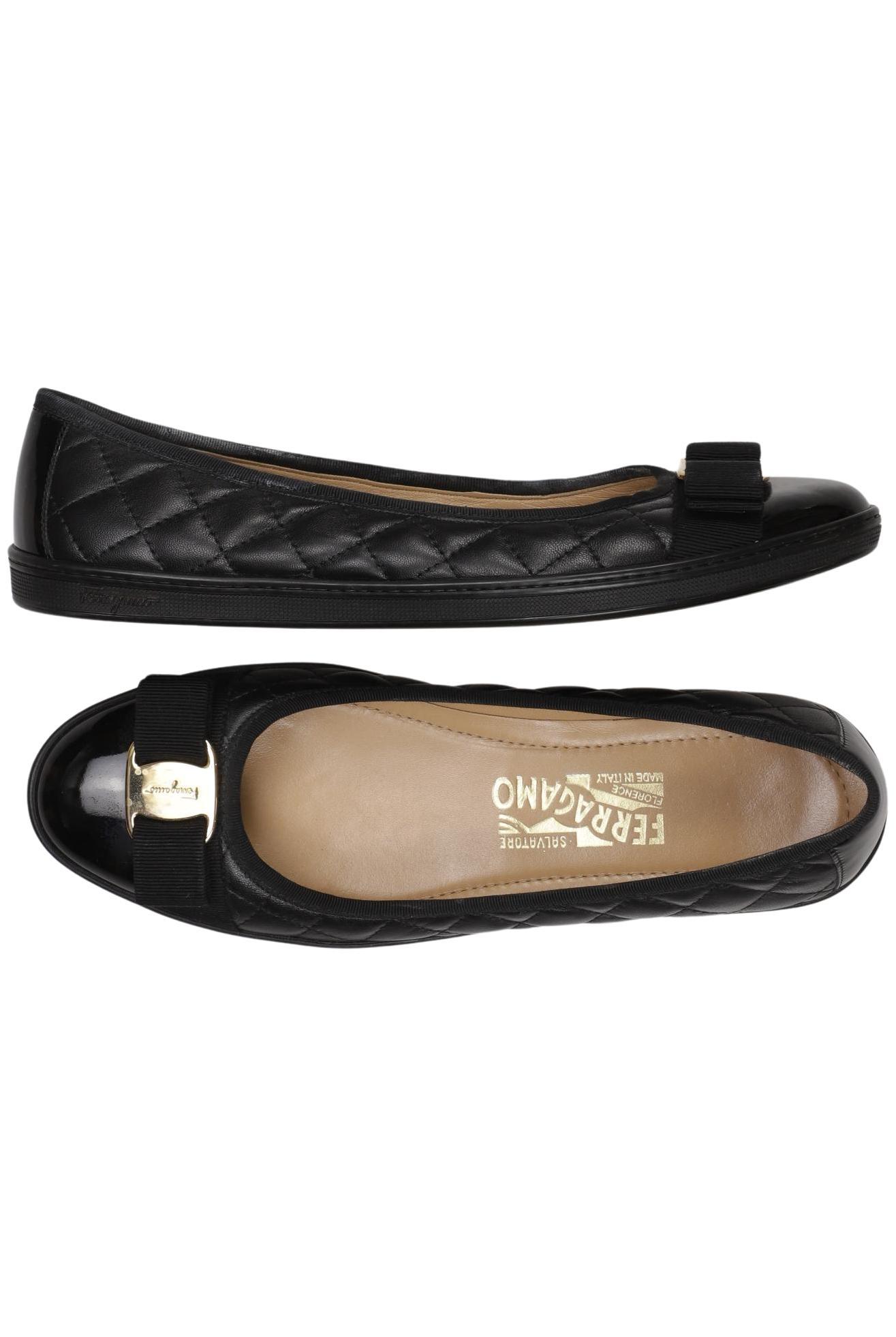 

Salvatore Ferragamo Damen Ballerinas, schwarz, Gr. 7.5