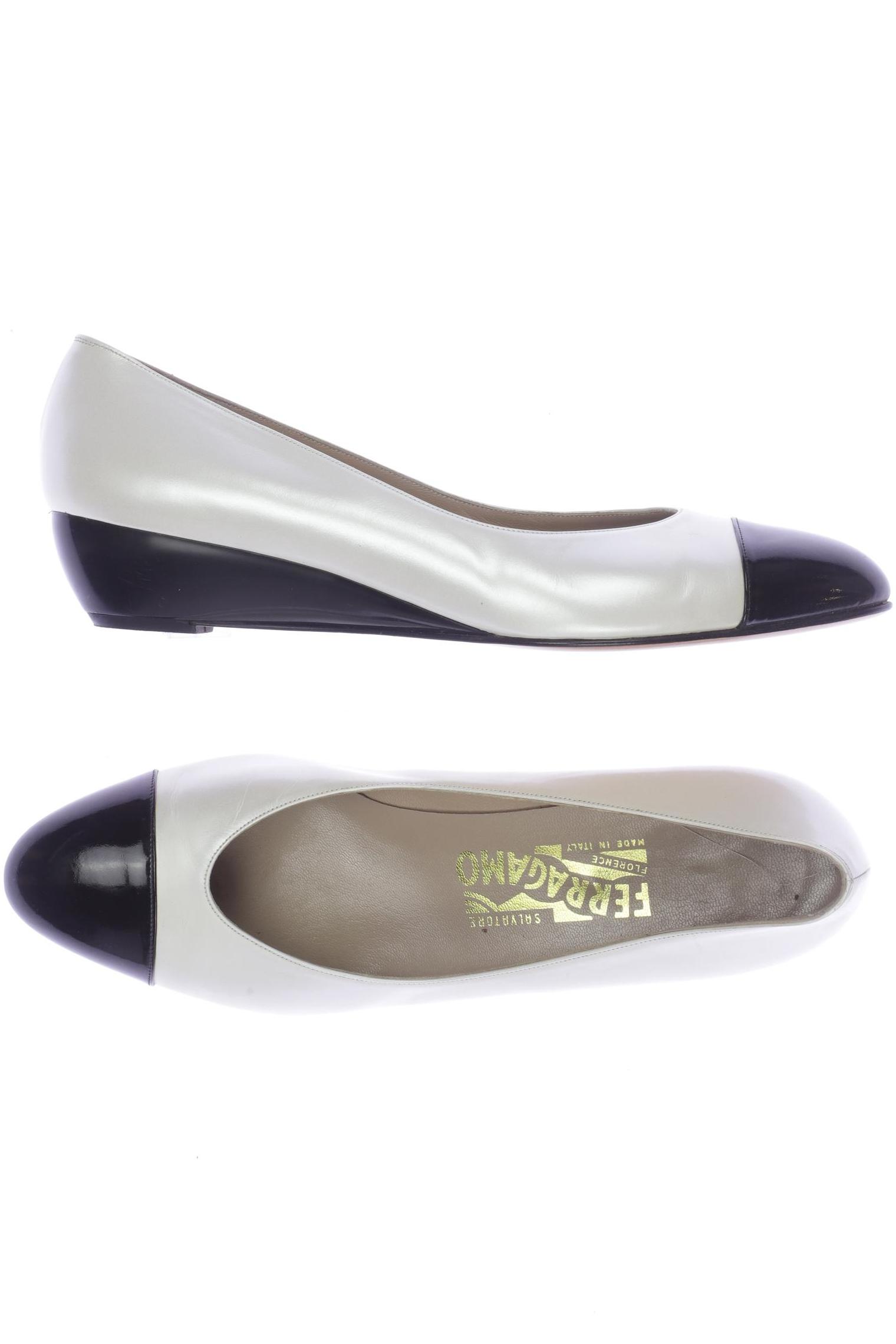 

Salvatore Ferragamo Damen Ballerinas, cremeweiß, Gr. 8.5