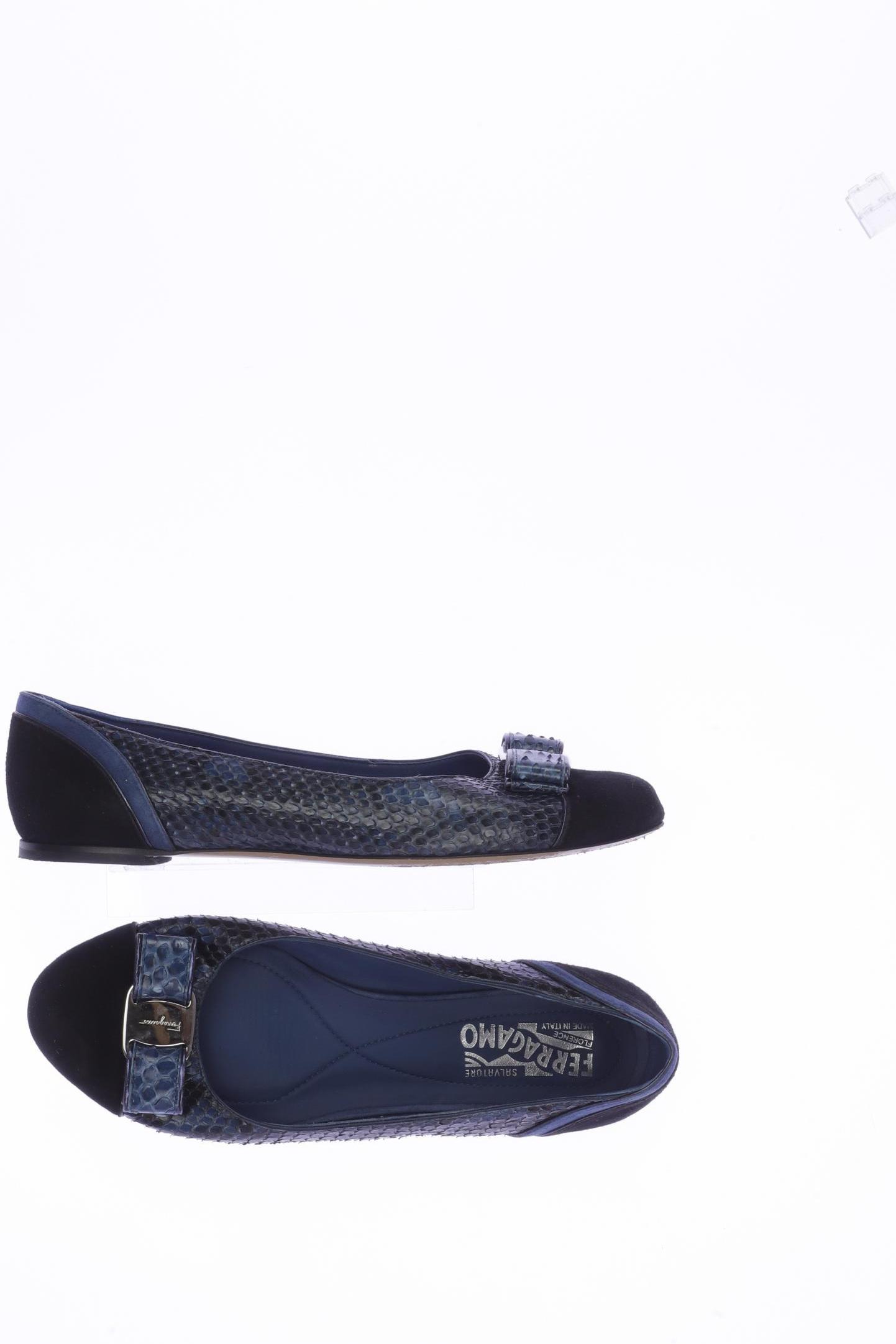 

Salvatore Ferragamo Damen Ballerinas, blau, Gr. 7.5