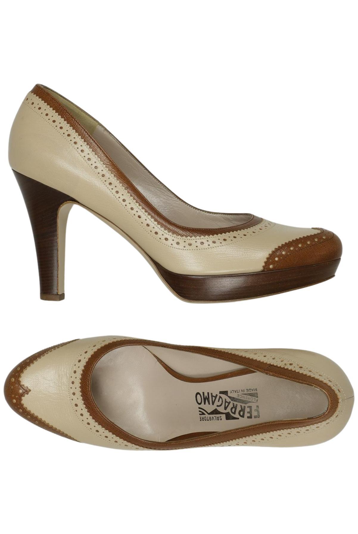 

Salvatore Ferragamo Damen Pumps, beige, Gr. 8.5