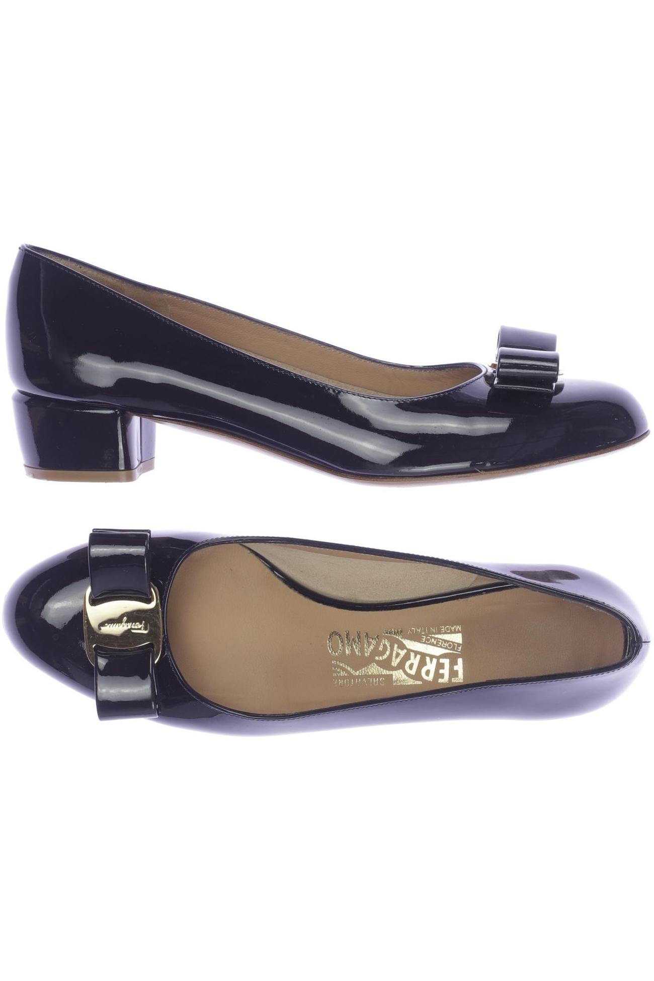 

Salvatore Ferragamo Damen Ballerinas, marineblau, Gr. 5.5