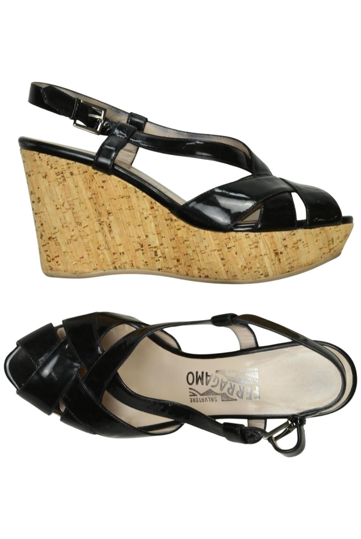 

Salvatore Ferragamo Damen Sandale, schwarz, Gr. 6.5