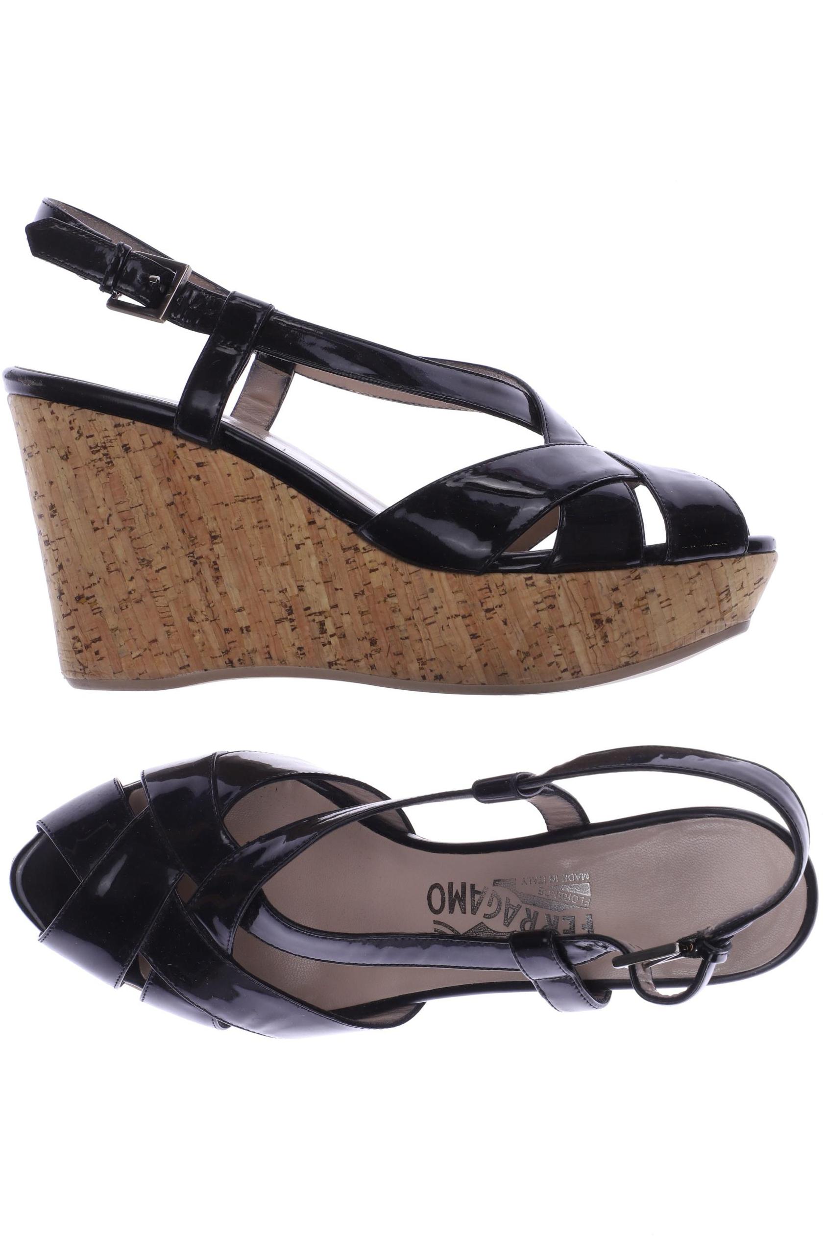 

Salvatore Ferragamo Damen Sandale, schwarz, Gr. 6.5