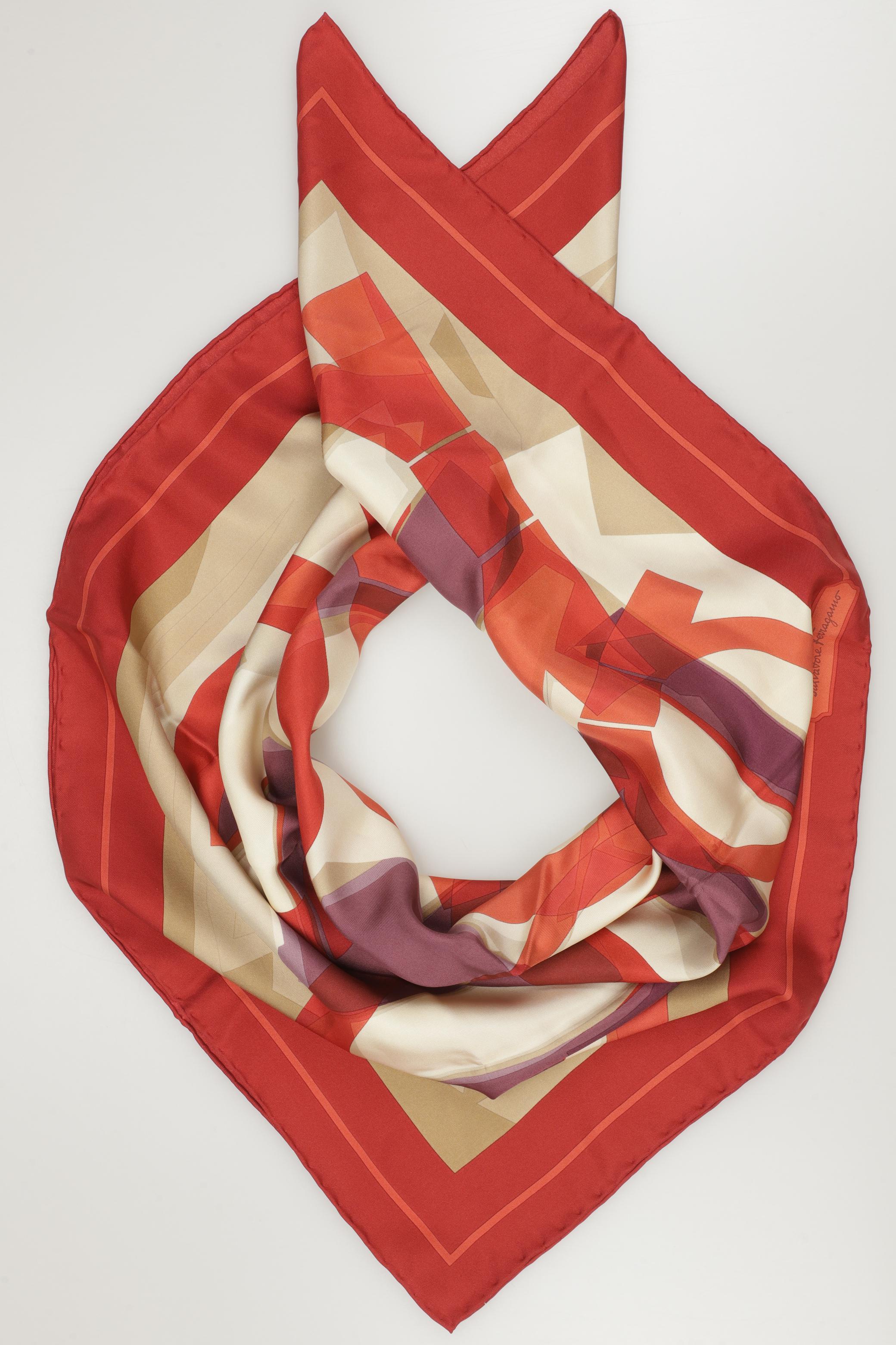 

Salvatore Ferragamo Damen Schal, rot, Gr.
