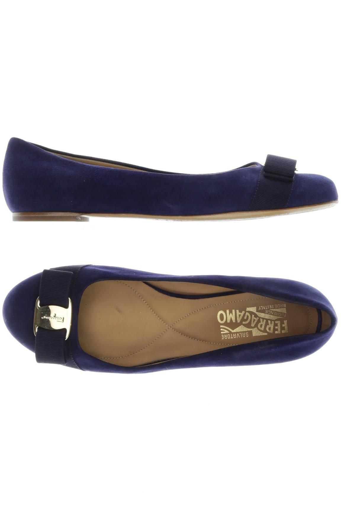 

Salvatore Ferragamo Damen Ballerinas, blau, Gr. 6.5