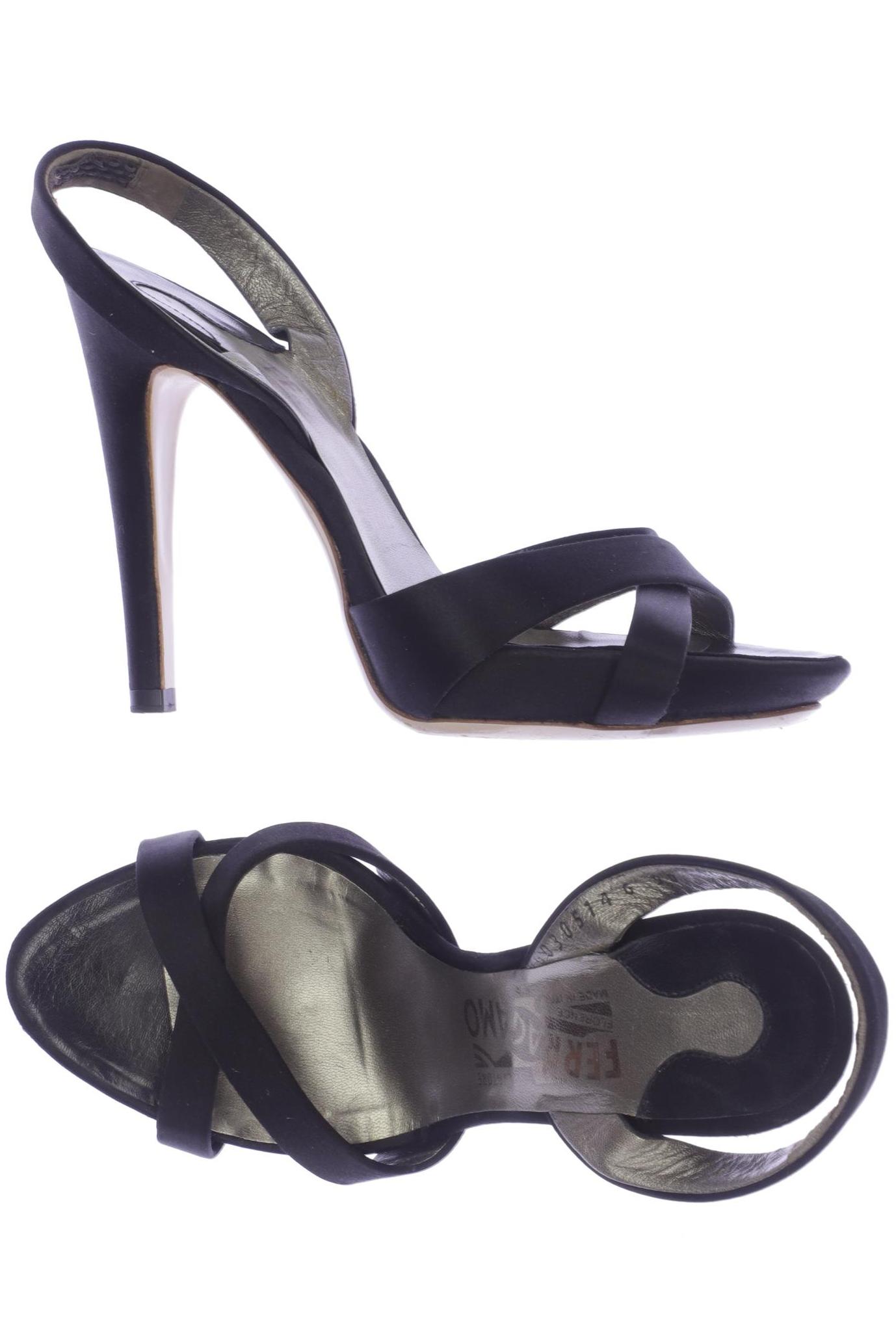

Salvatore Ferragamo Damen Sandale, schwarz, Gr. 5.5