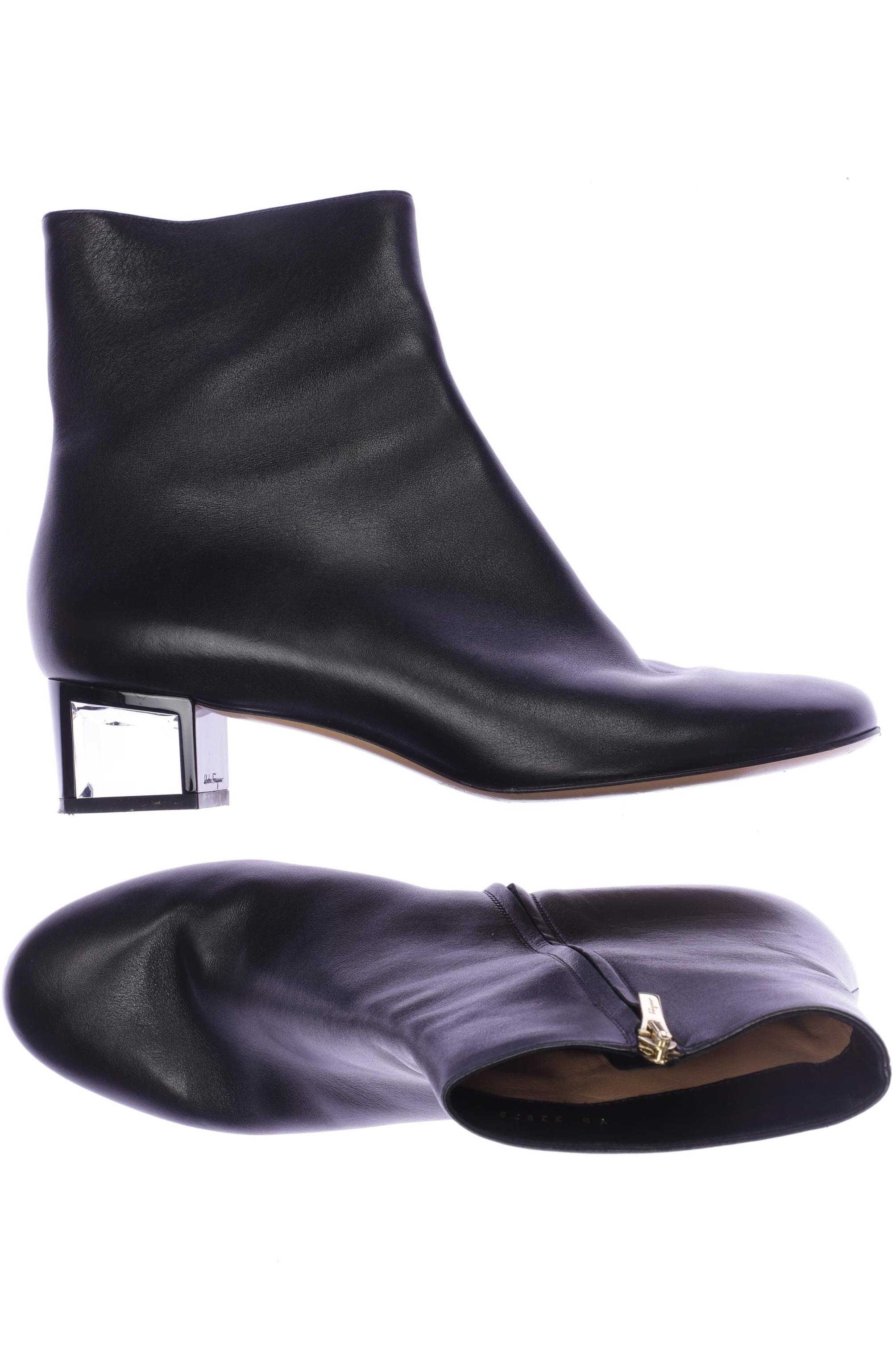 

Salvatore Ferragamo Damen Stiefelette, schwarz, Gr. 10.5
