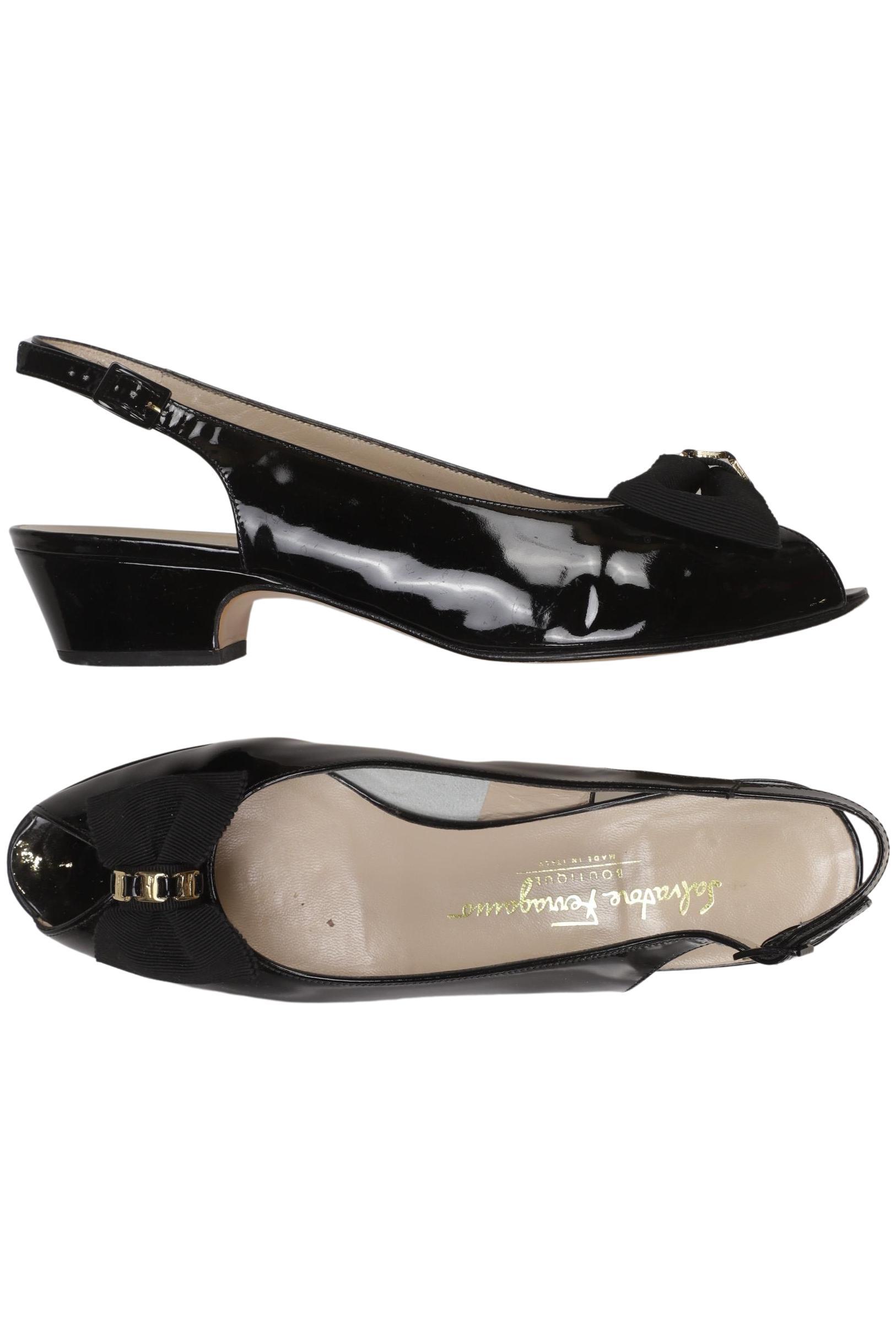 

Salvatore Ferragamo Damen Sandale, schwarz, Gr. 9.5