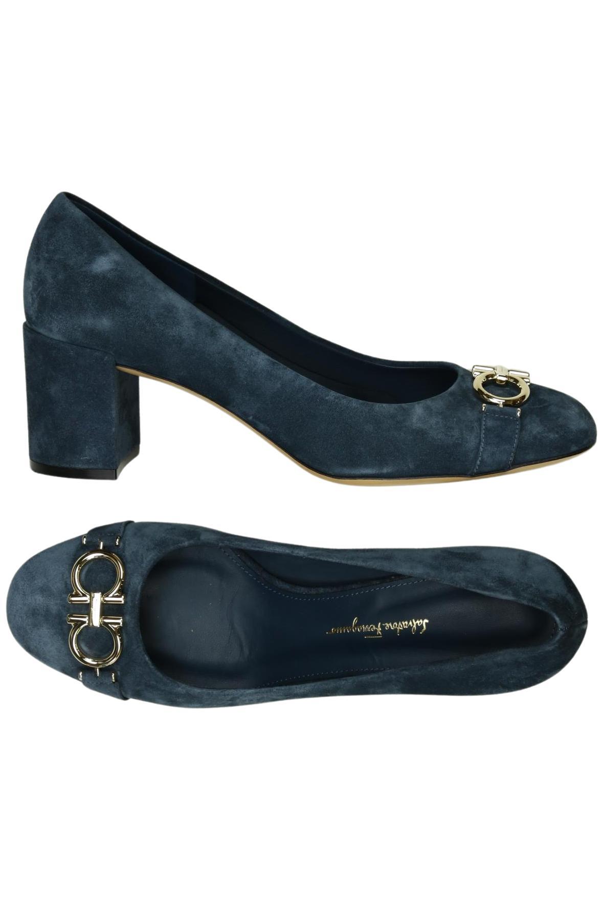 

Salvatore Ferragamo Damen Pumps, marineblau, Gr. 9.5