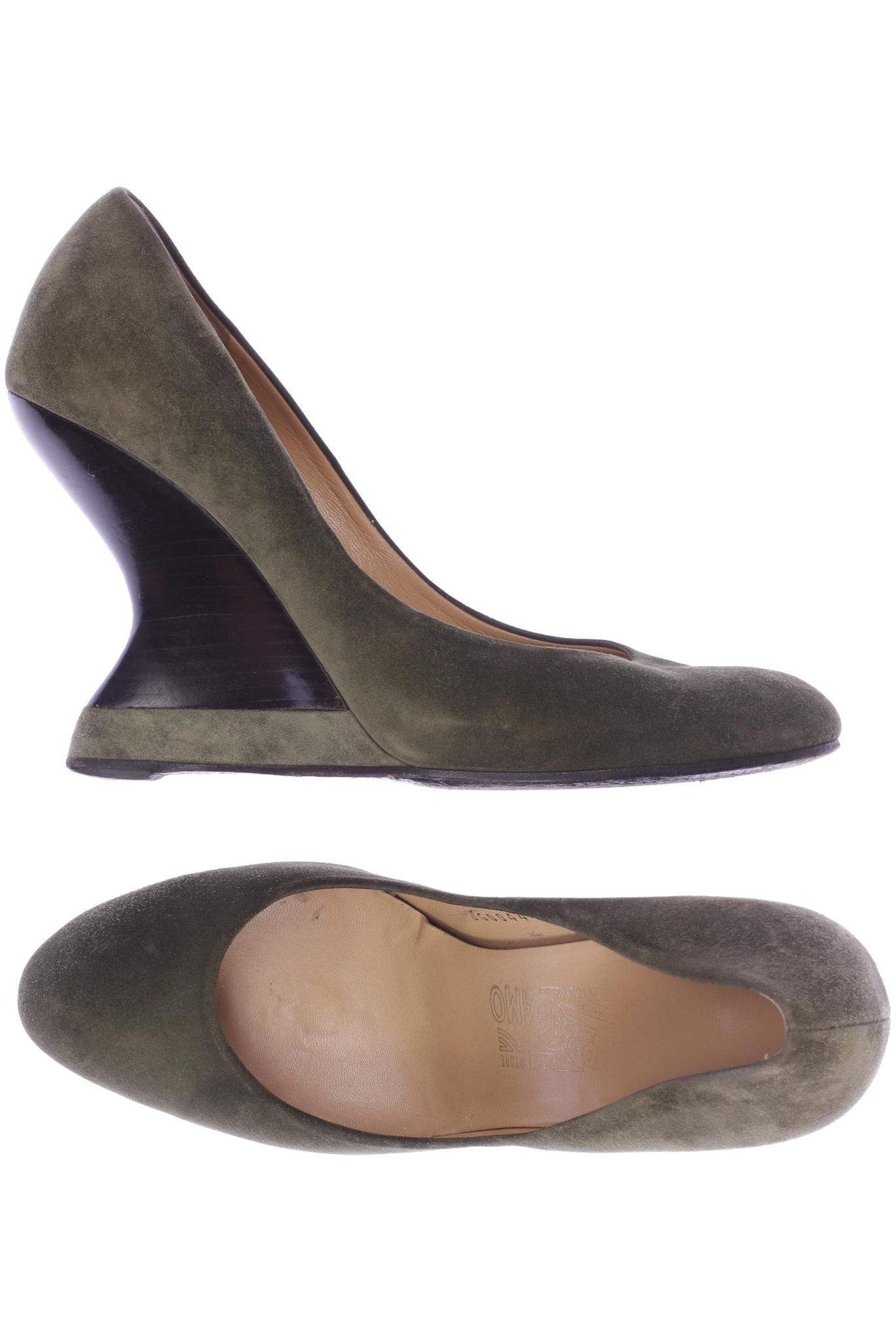 

Salvatore Ferragamo Damen Pumps, grün, Gr. 7.5