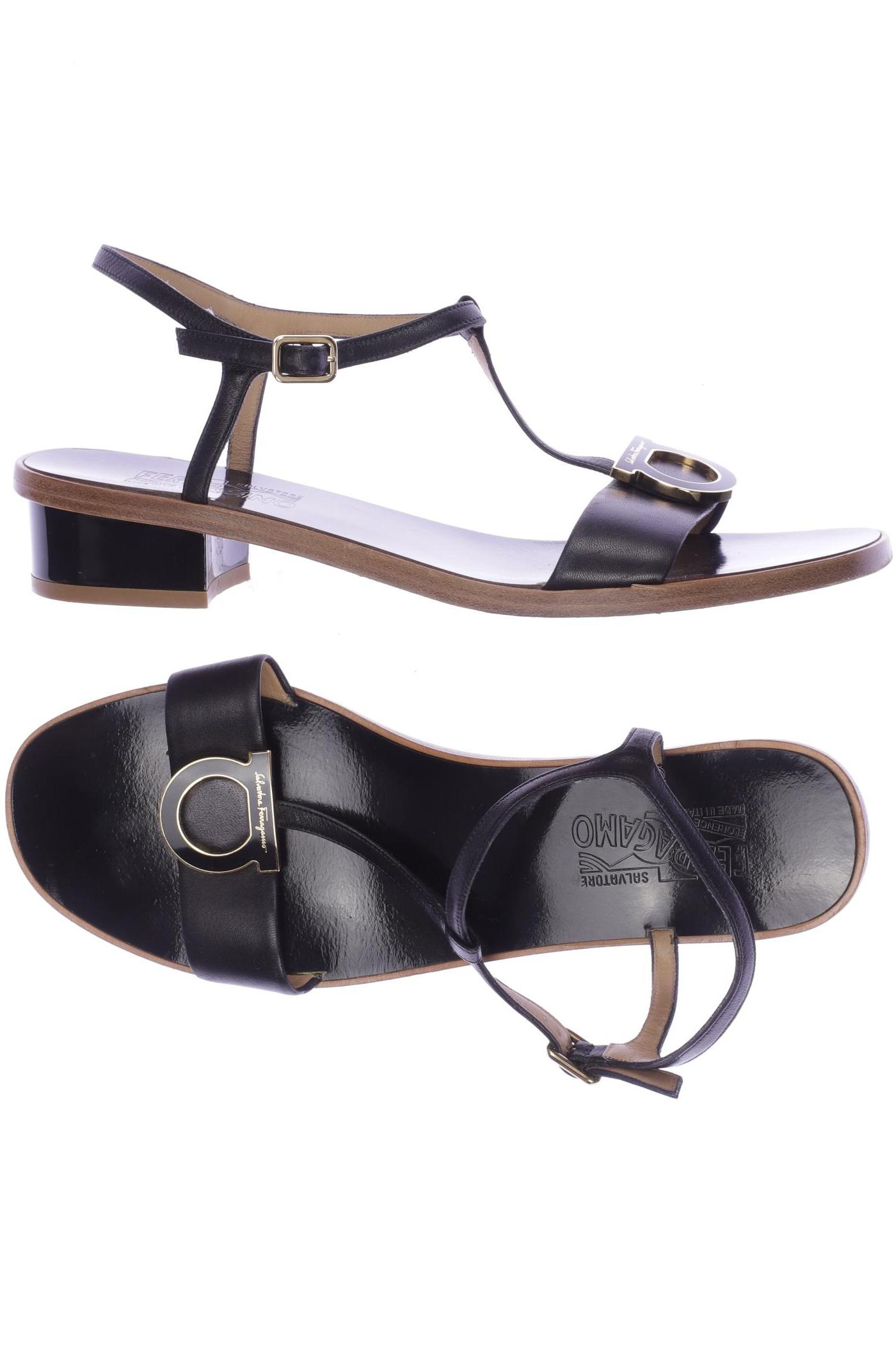

Salvatore Ferragamo Damen Sandale, schwarz, Gr. 7.5
