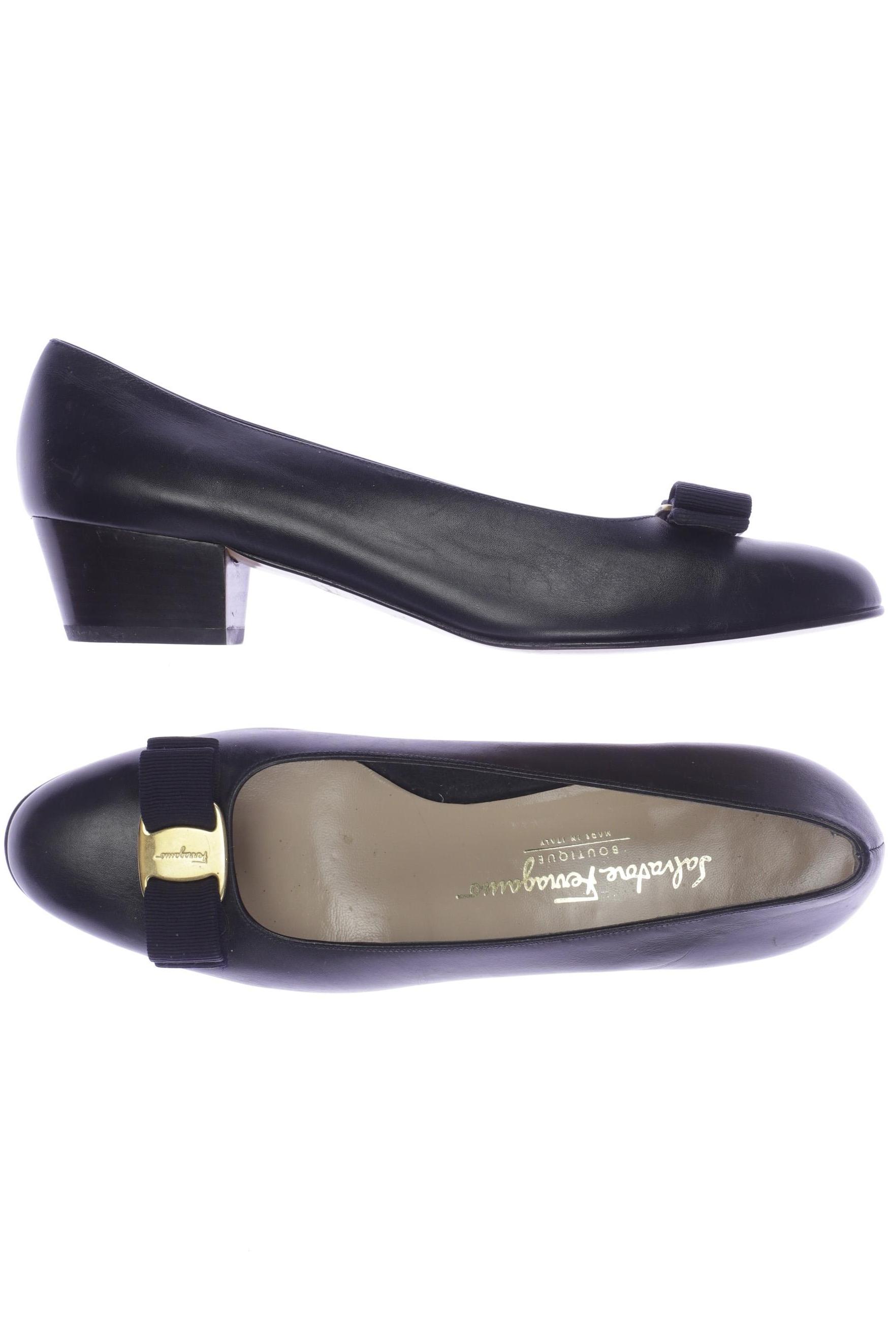 

Salvatore Ferragamo Damen Pumps, marineblau, Gr. 9.5