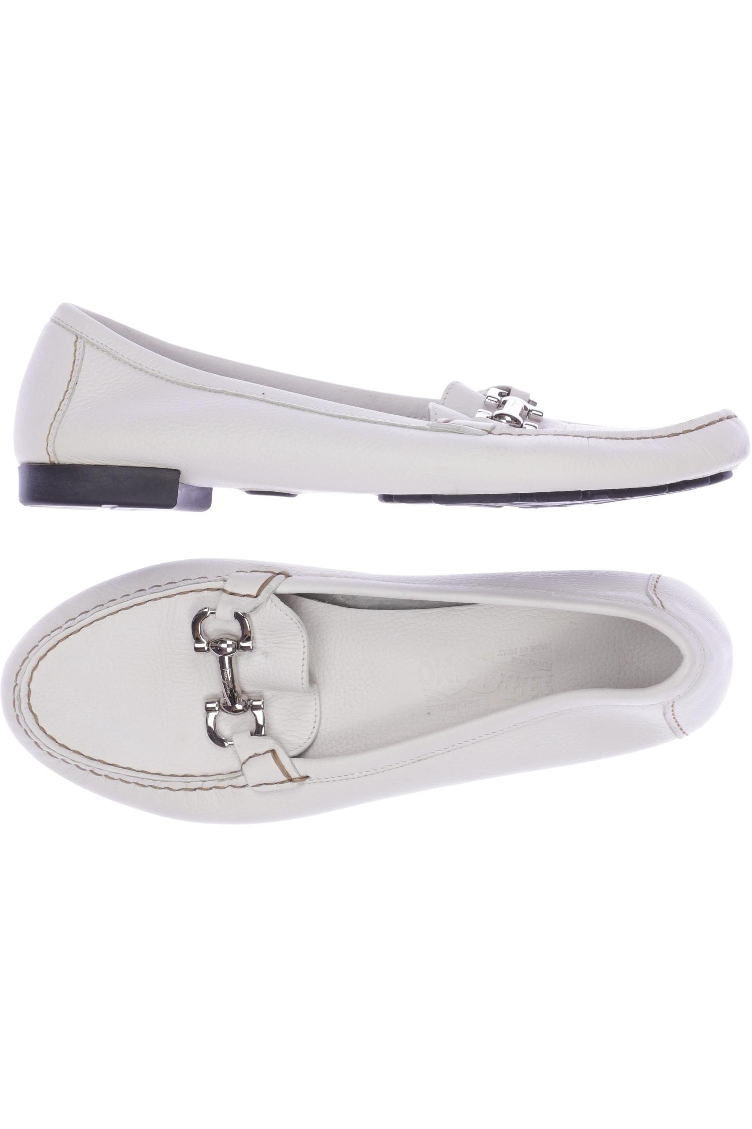 

Salvatore Ferragamo Herren Halbschuh, cremeweiß, Gr. 9.5