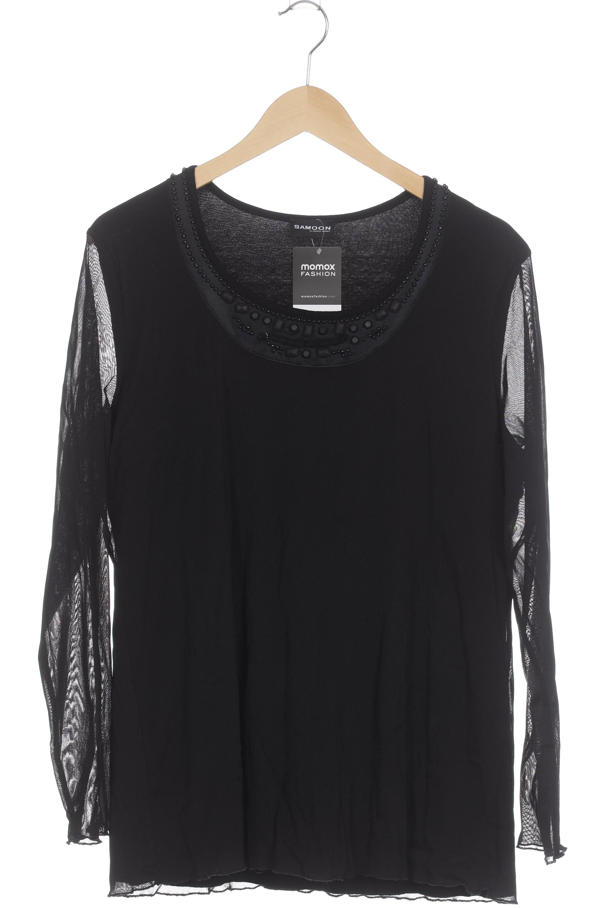 

Samoon by Gerry Weber Damen Langarmshirt, schwarz, Gr. 44