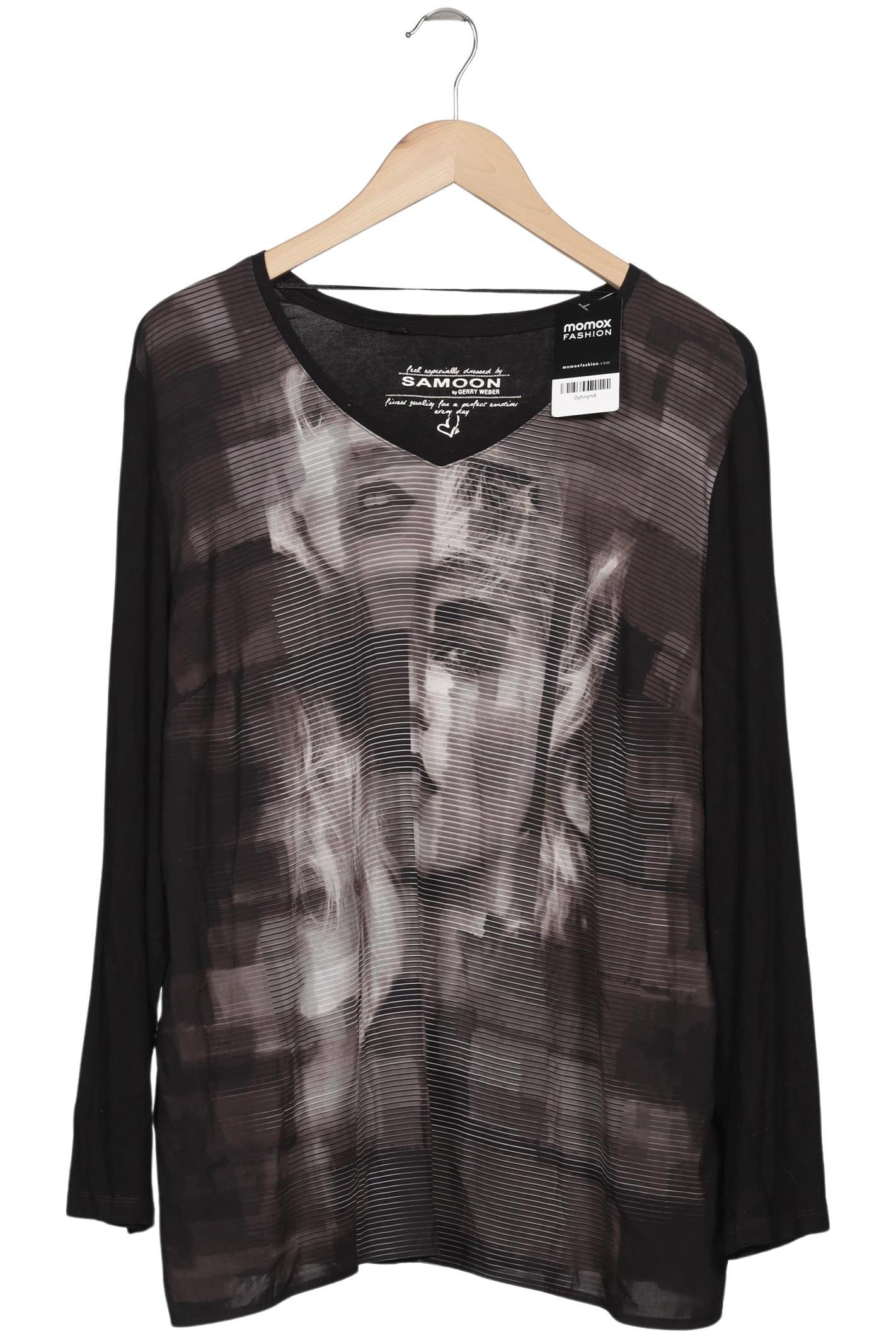 

Samoon by Gerry Weber Damen Langarmshirt, schwarz, Gr. 50