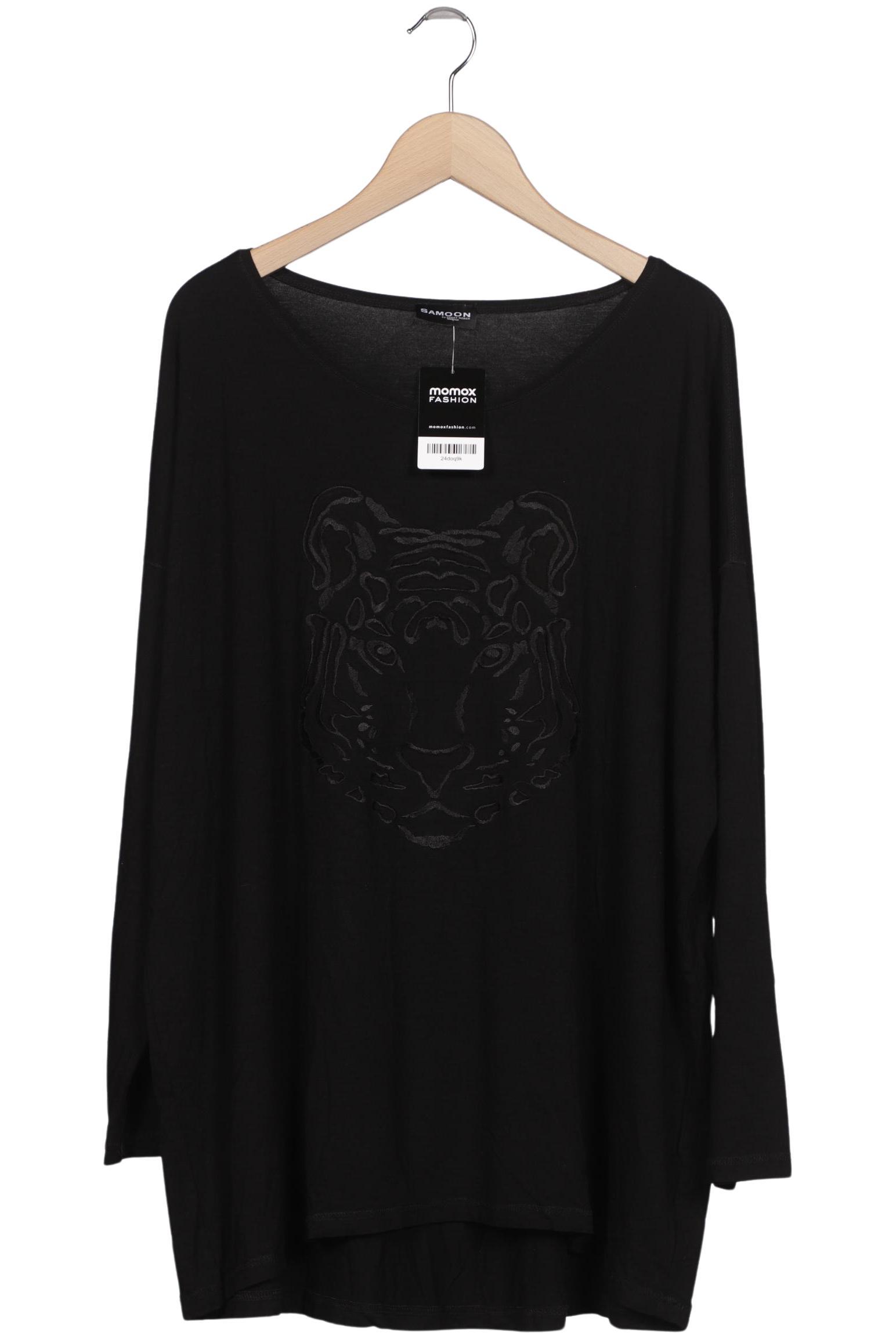 

Samoon by Gerry Weber Damen Langarmshirt, schwarz, Gr. 52