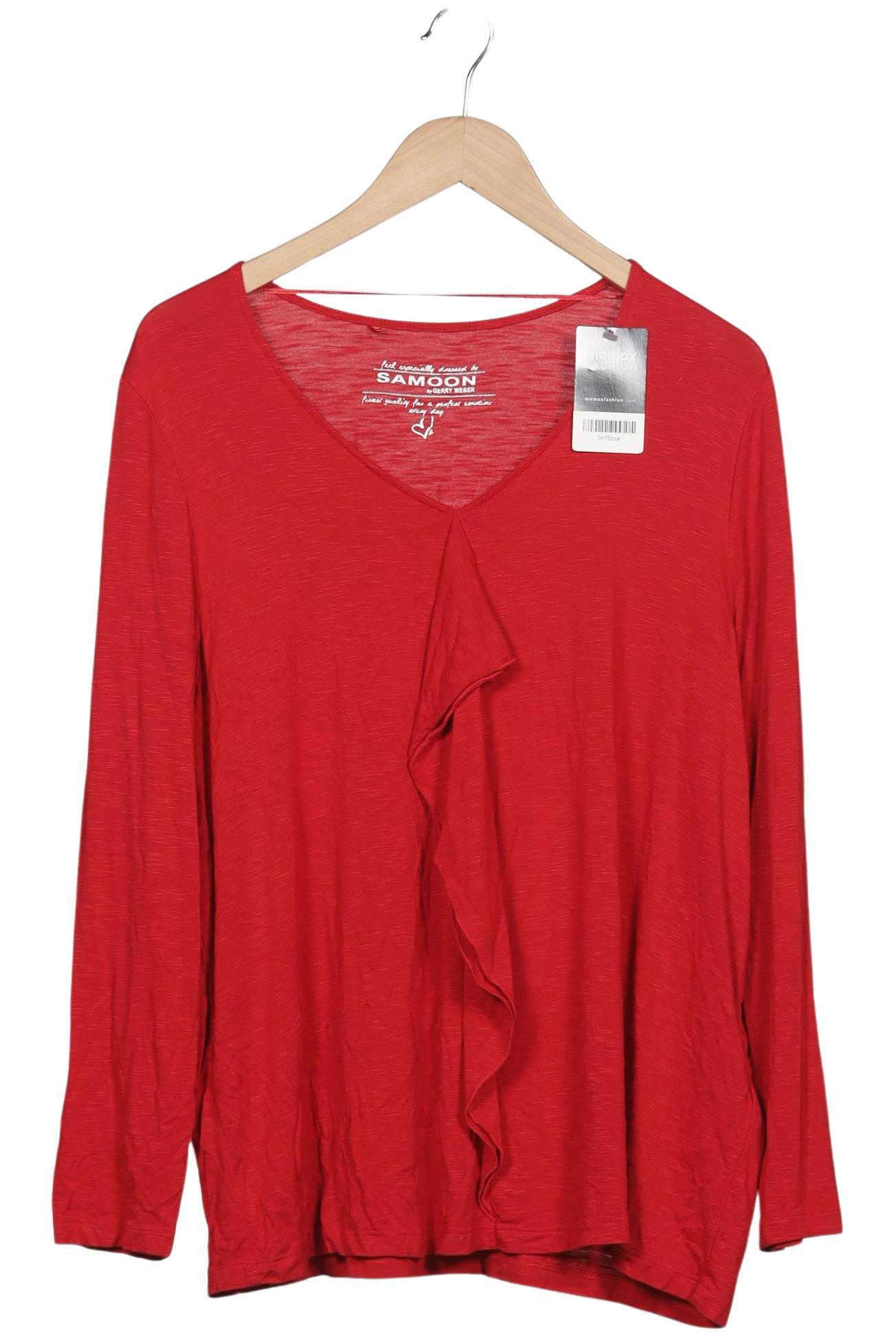 

Samoon by Gerry Weber Damen Langarmshirt, rot, Gr. 46