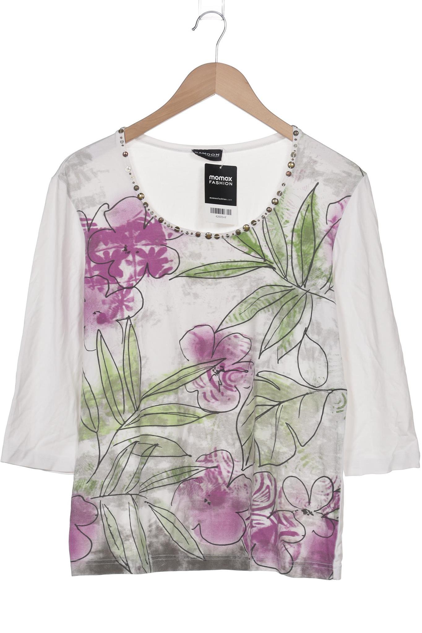 

Samoon by Gerry Weber Damen Langarmshirt, weiß, Gr. 42